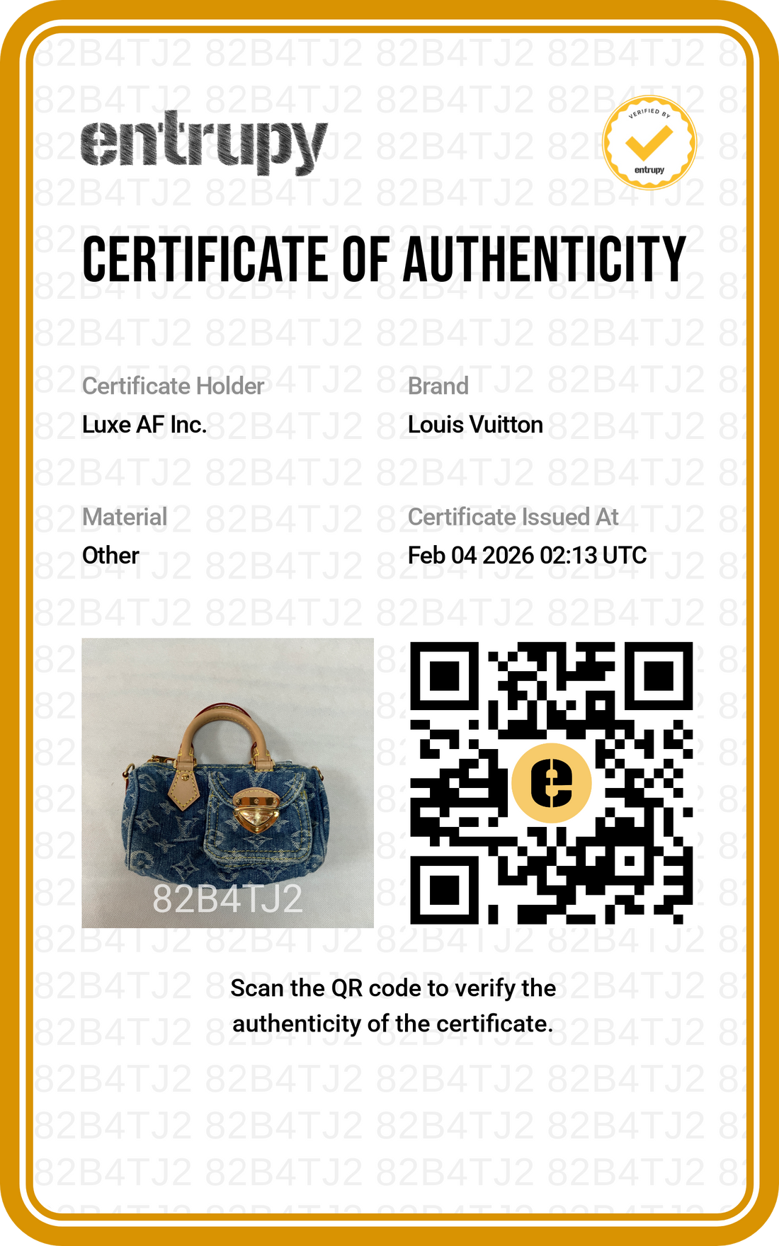 Louis Vuitton Nano Speedy Monogram Mini Blue Denim Crossbody Bag  LV1800