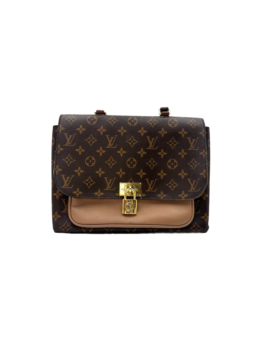 Louis Vuitton Marignan Brown Monogram Leather Messenger Bag With Gold Lock LV1812