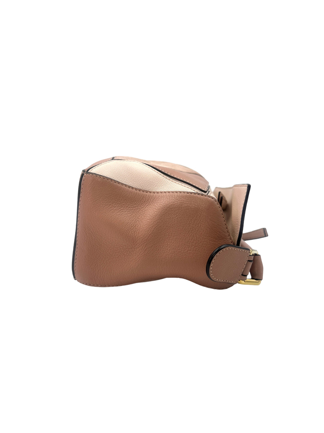 Loewe Puzzle Brown Suede Leather Shoulder Bag LW69