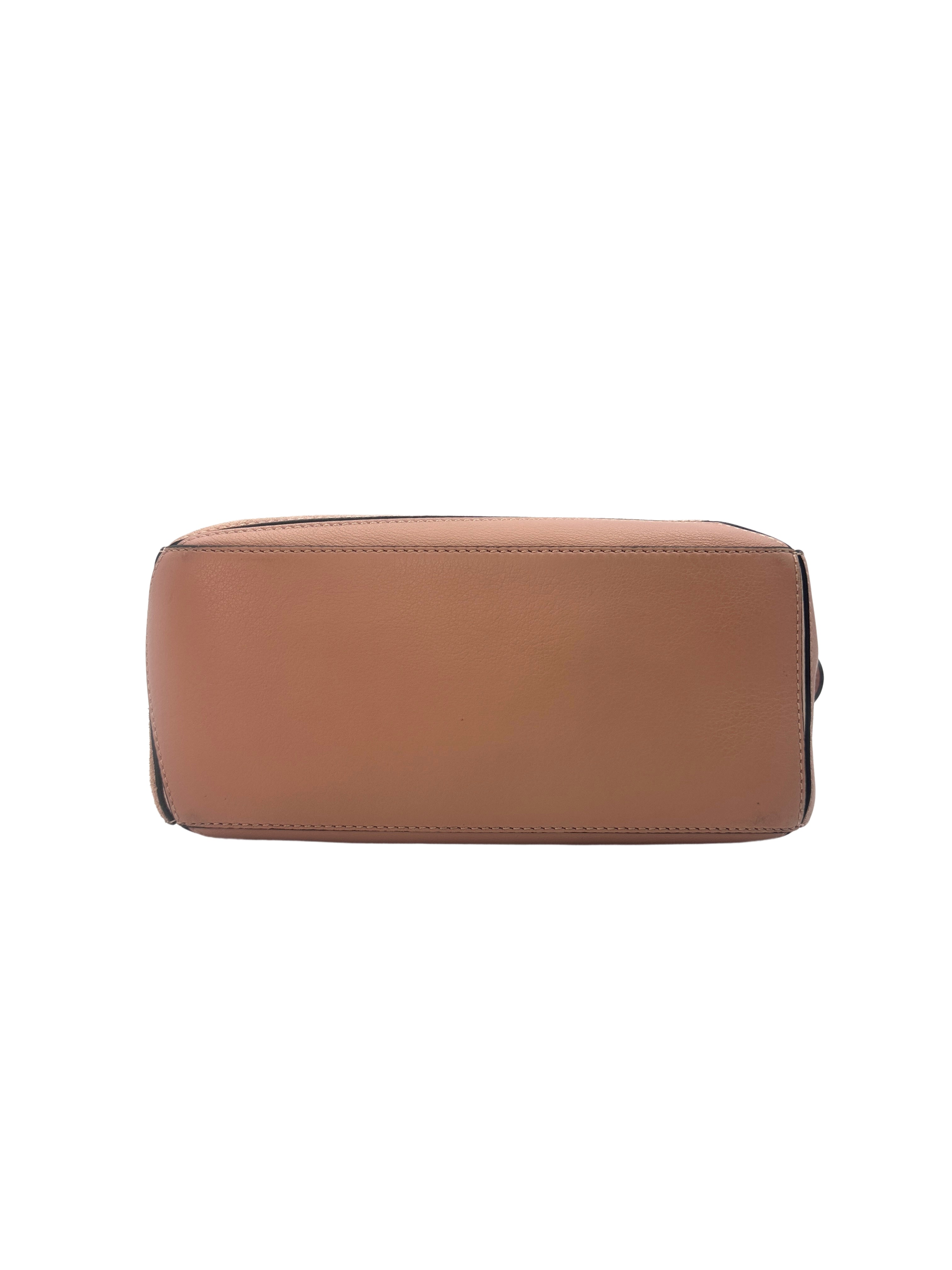 Loewe Puzzle Brown Suede Leather Shoulder Bag LW69
