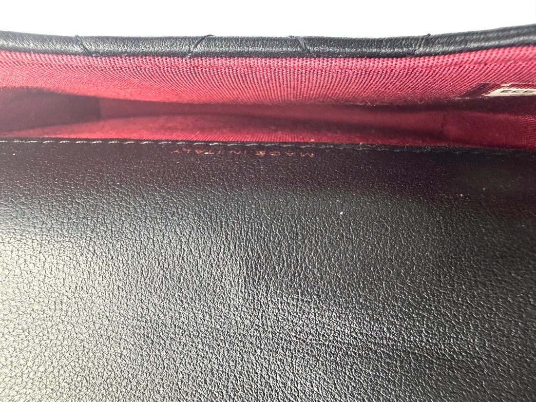 Chanel Black Quilted Leather Pearl Flap Bag With Gold Hardware(31***33) CC1284