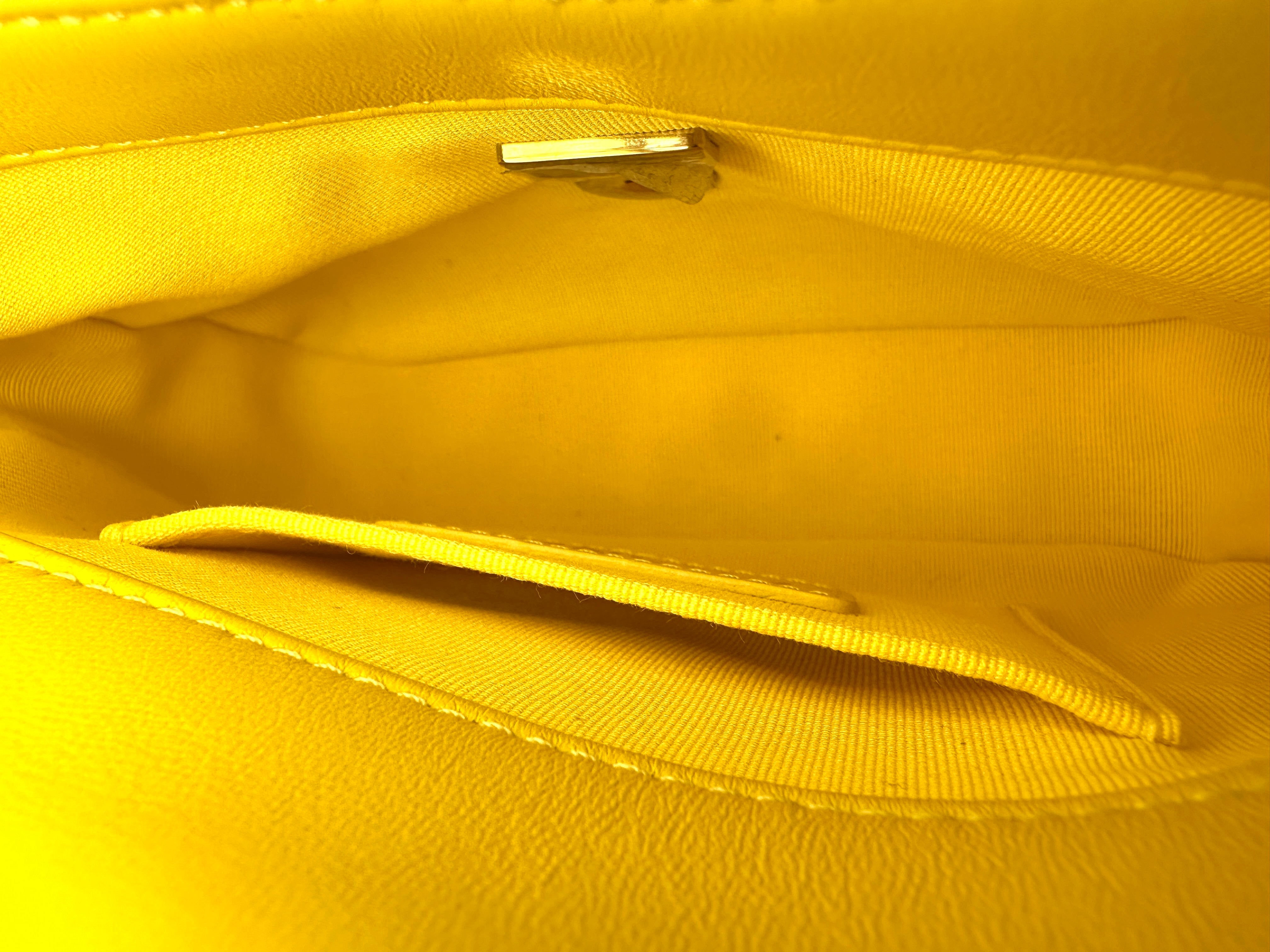 Chanel Candy Chain Yellow Quilted Leather Shoulder Flap Bag(C4***04) CC1321