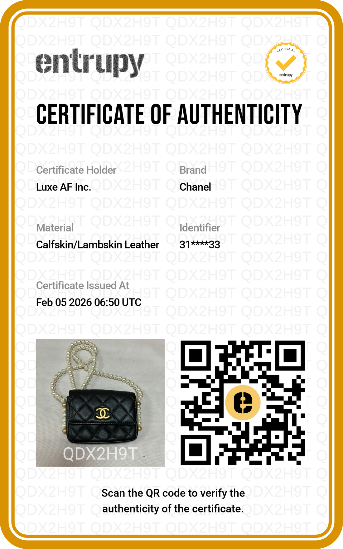 Chanel Black Quilted Leather Pearl Flap Bag With Gold Hardware(31***33) CC1284