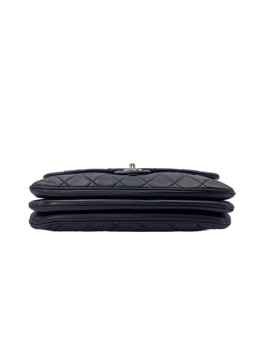 Chanel Classic Flap Blue Quilted Lambskin Chain Flap Bag With Siilver Buckle(18***59) CC1322