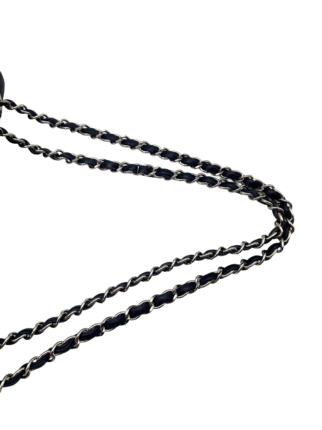 Chanel Classic Flap Blue Quilted Lambskin Chain Flap Bag With Siilver Buckle(18***59) CC1322
