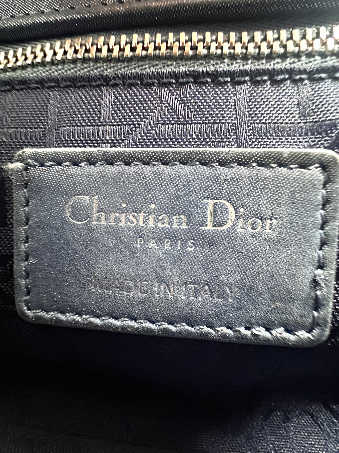 Christian Dior Lady Dior Blue Cannage Suede Leather Handle Bag With Silver Charms DR457