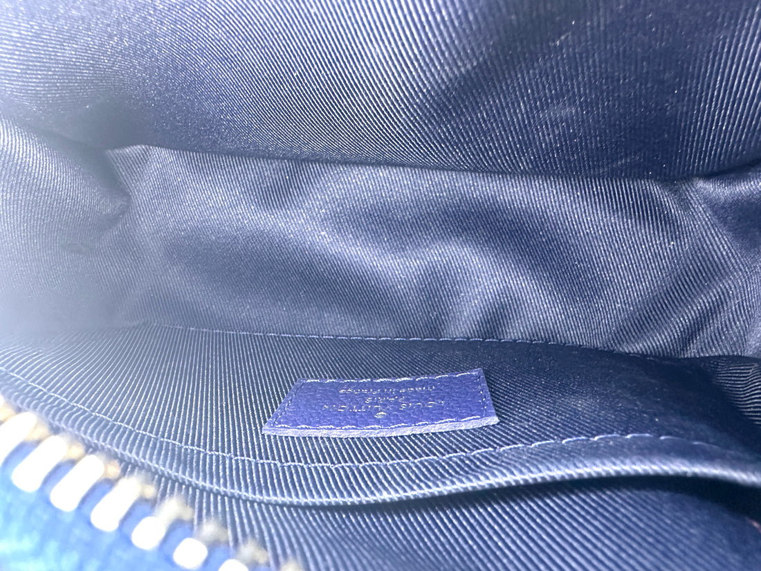 Louis Vuitton Solf Trunk Bandana Blue Monogram Chain Shoulder Bag LV1816