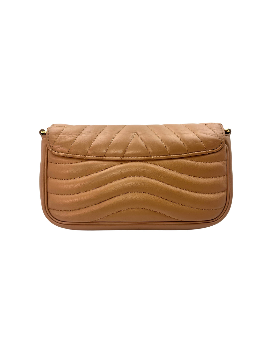 Louis Vuitton New Wave Yellow Chevron Leather Shoulder Bag With Gold Hardware LV1819