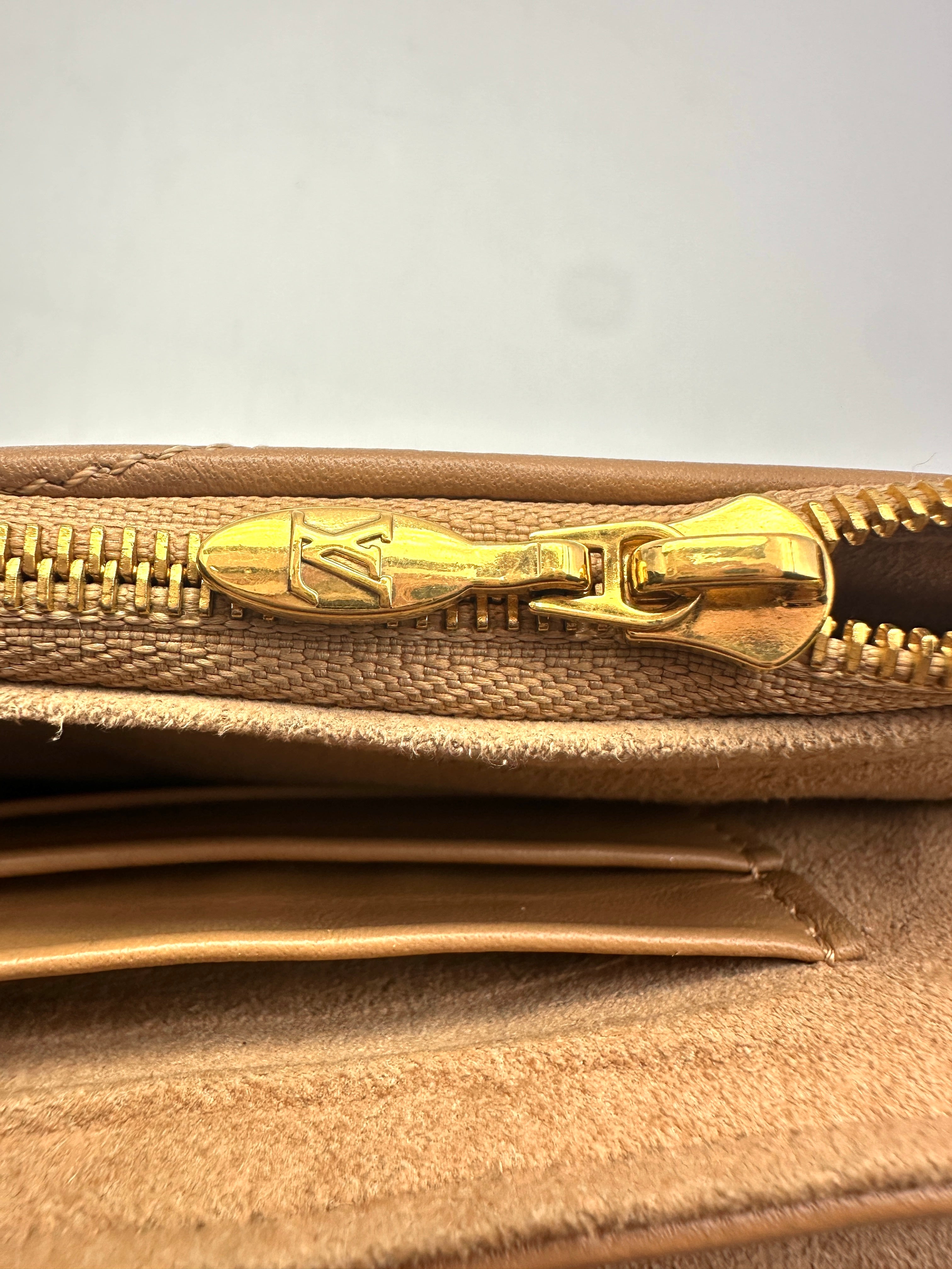 Louis Vuitton New Wave Yellow Chevron Leather Shoulder Bag With Gold Hardware LV1819