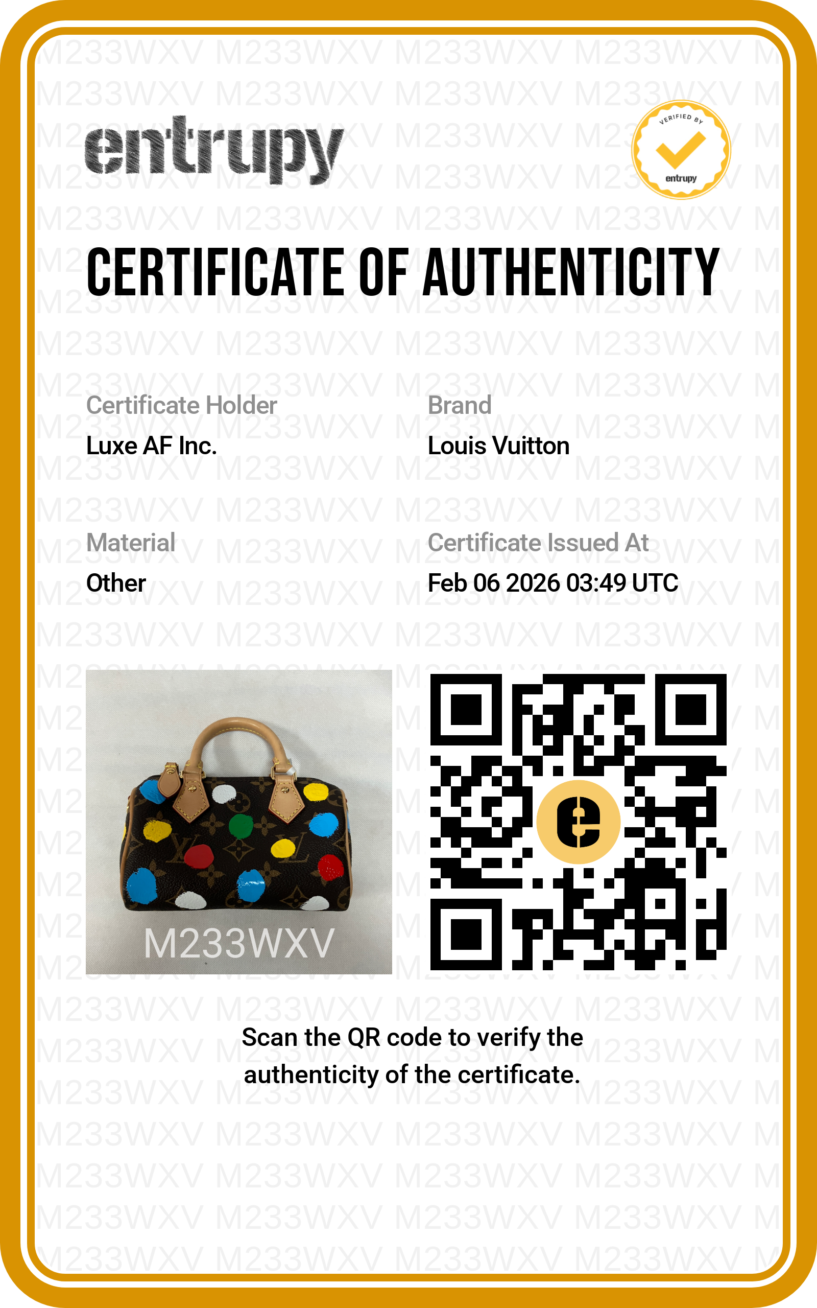 Louis Vuitton x Yayoi Kusama Nano Speedy Multi-Color Handpainted Dots Handle Bag LV1824