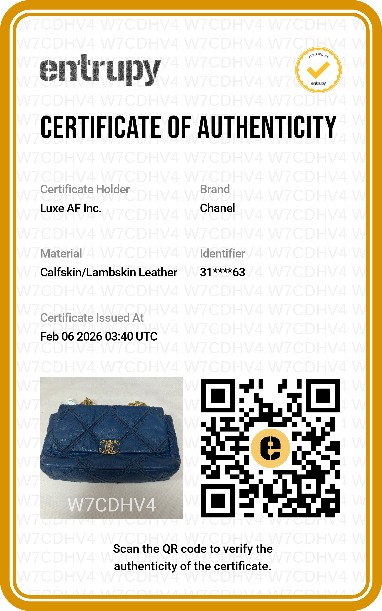 Chanel 19 Blue Crochet Quilted Calfskin Flap Bag With Gold Hardware(31***63) CC1326