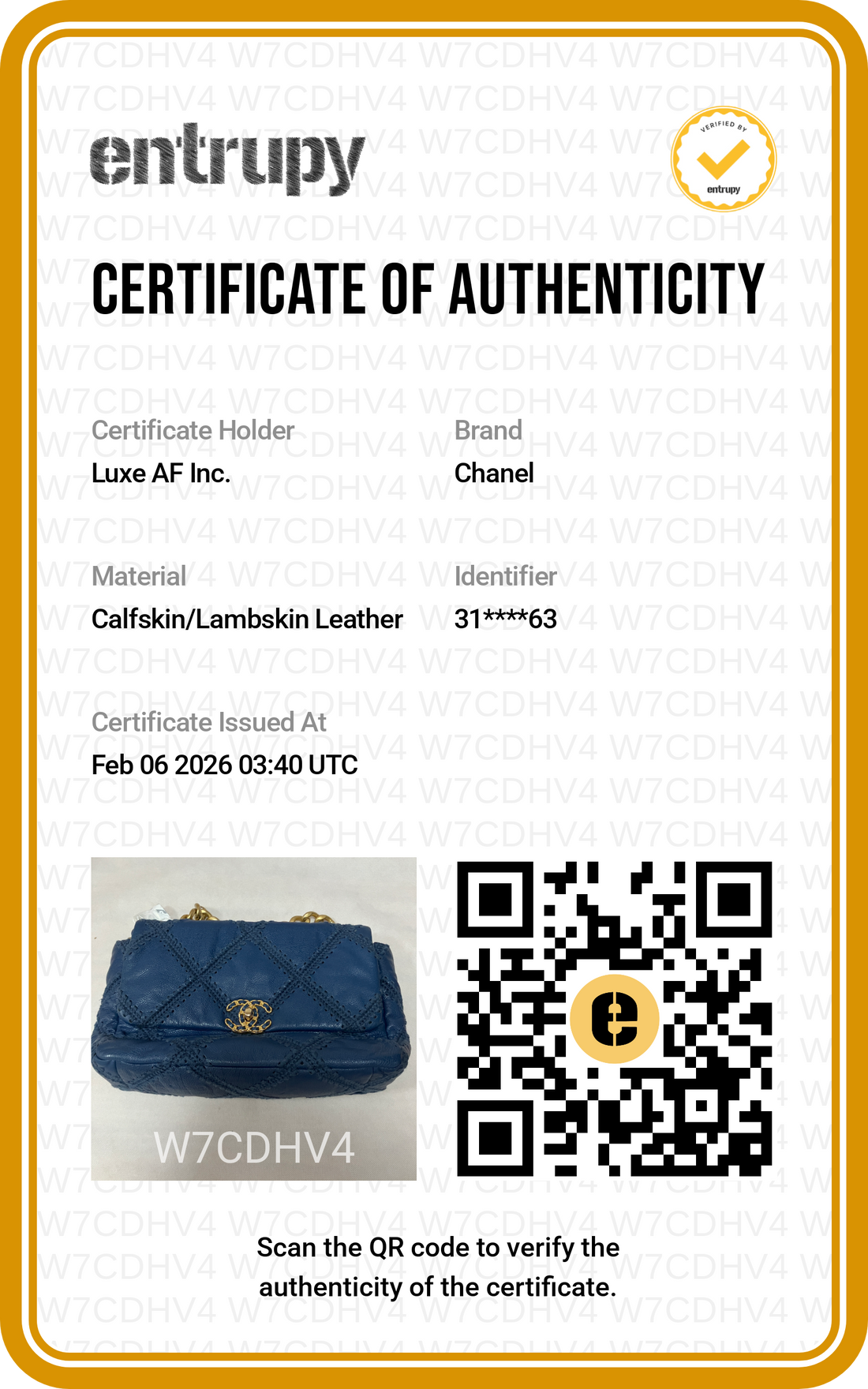 Chanel 19 Blue Crochet Quilted Calfskin Flap Bag With Gold Hardware(31***63) CC1326