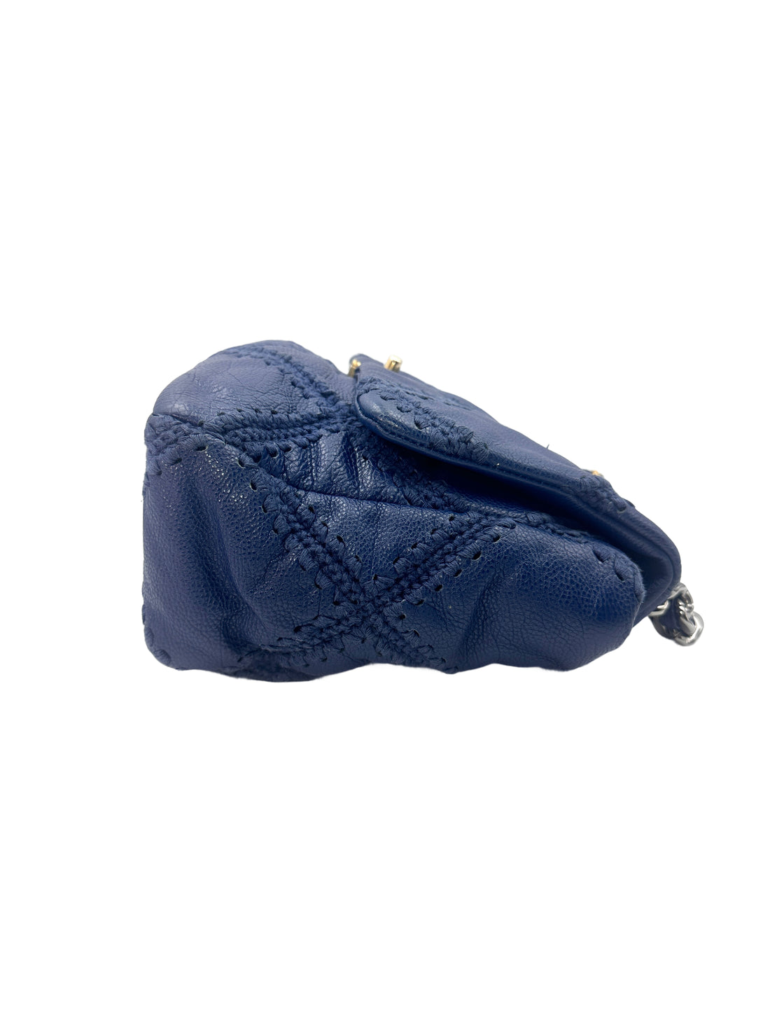 Chanel 19 Blue Crochet Quilted Calfskin Flap Bag With Gold Hardware(31***63) CC1326