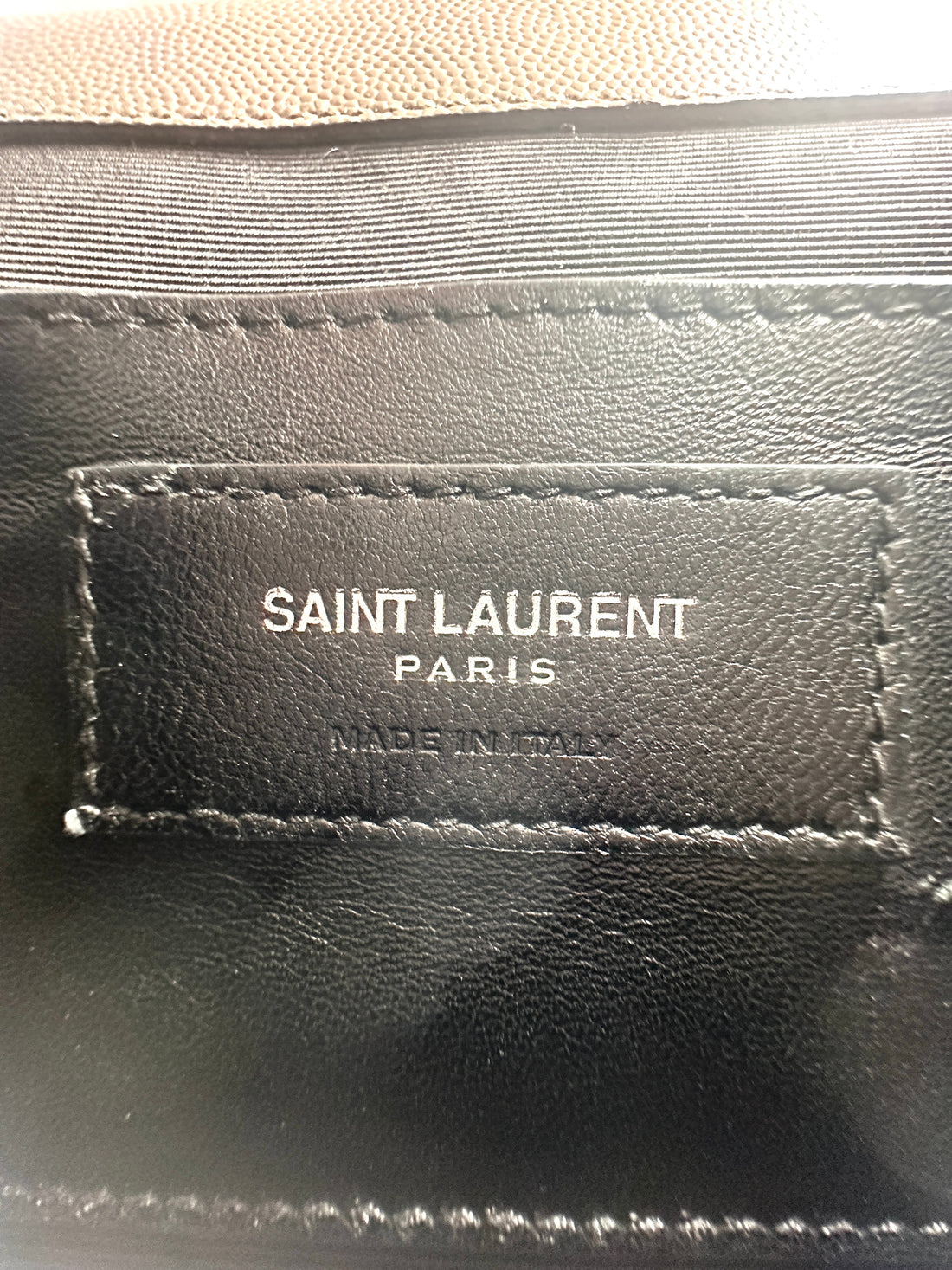 Saint Laurent Envelope Black Chevron Quilted Calfskin Medium Size Chain Shoulder Bag With Silver Logo SL156