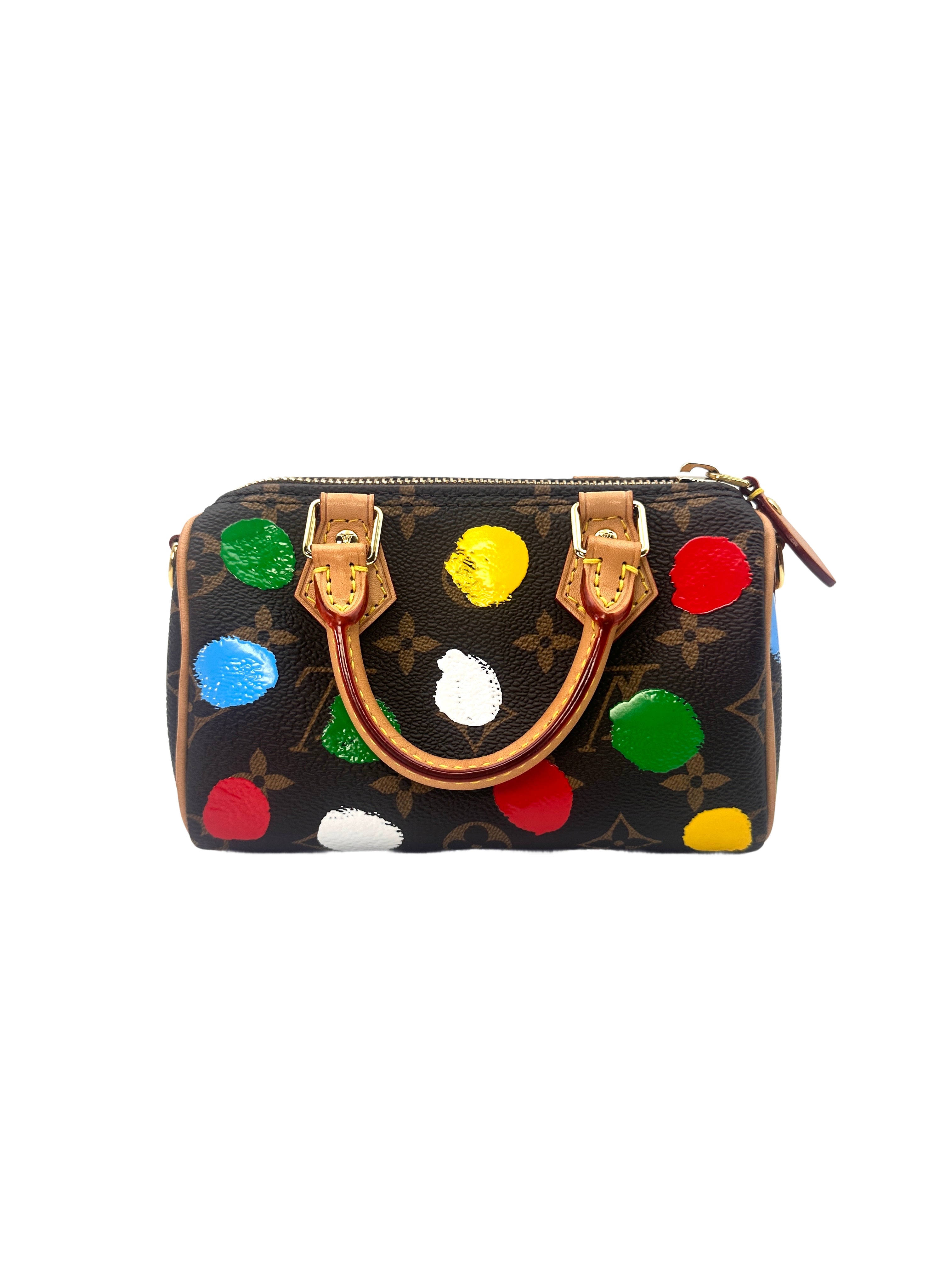 Louis Vuitton x Yayoi Kusama Nano Speedy Multi-Color Handpainted Dots Handle Bag LV1824