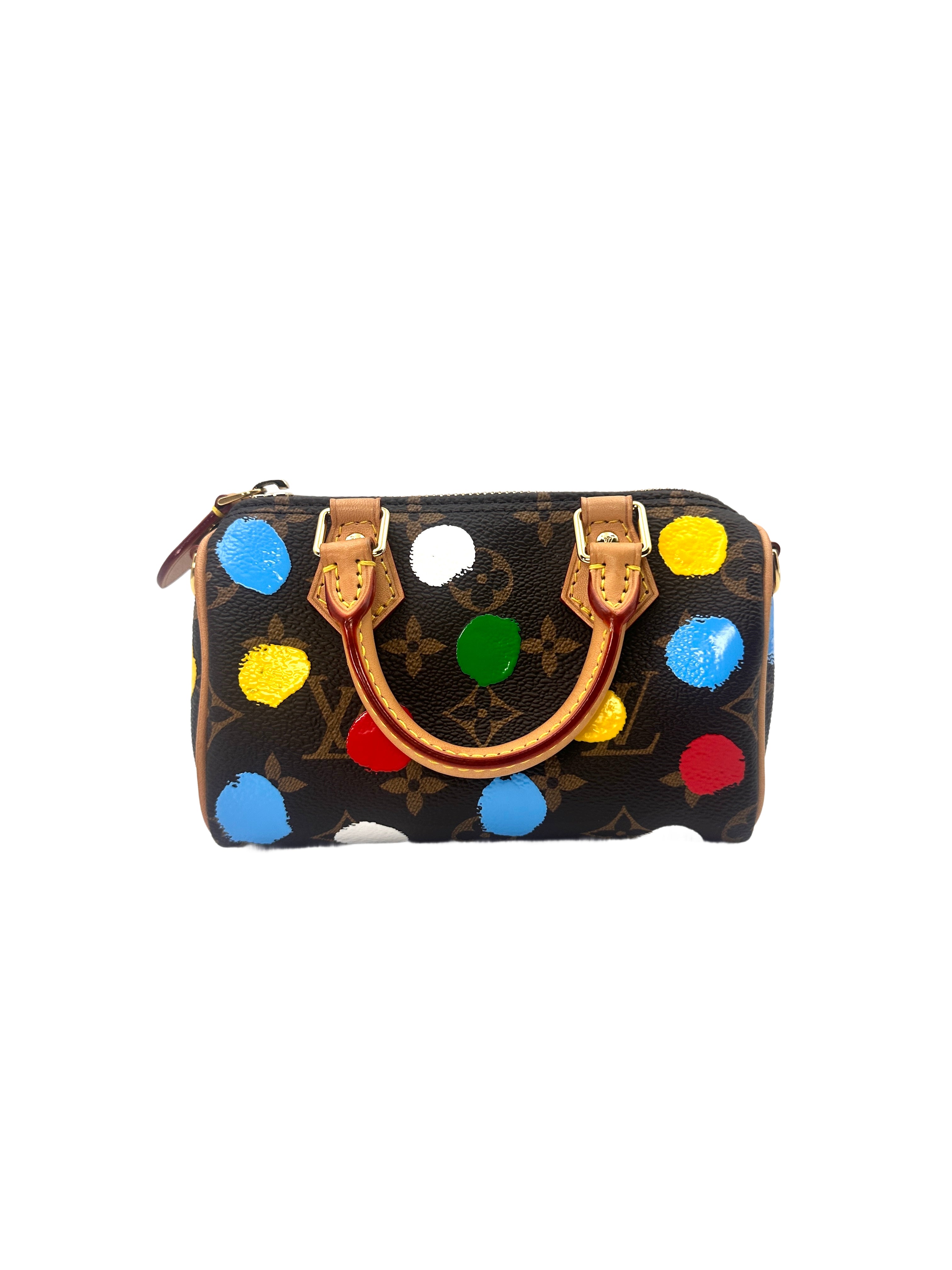 Louis Vuitton x Yayoi Kusama Nano Speedy Multi-Color Handpainted Dots Handle Bag LV1824