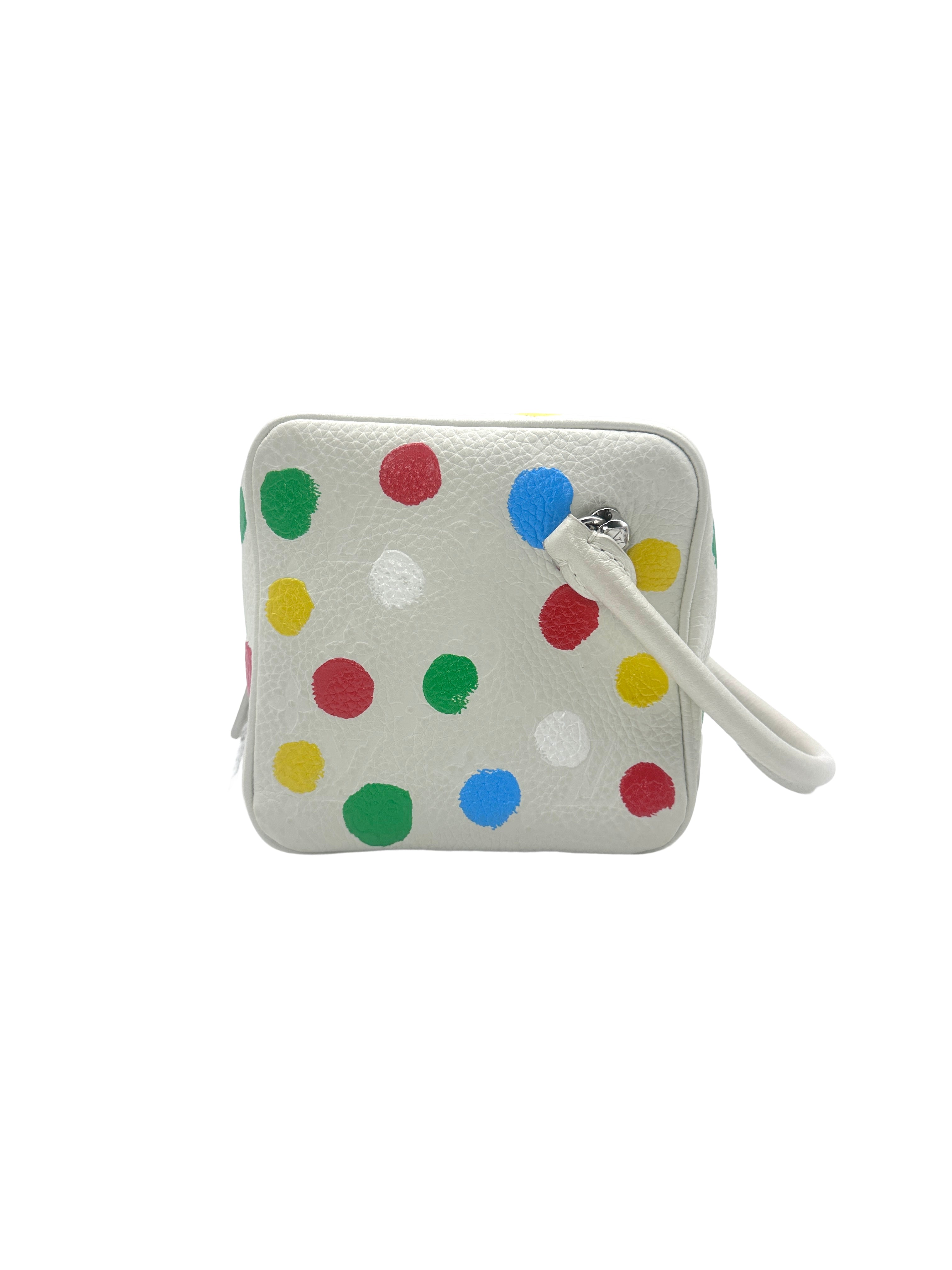 Louis Vuitton x Yayoi Kusama White Monogram Empreinte Square Shoulder Bag  LV1831