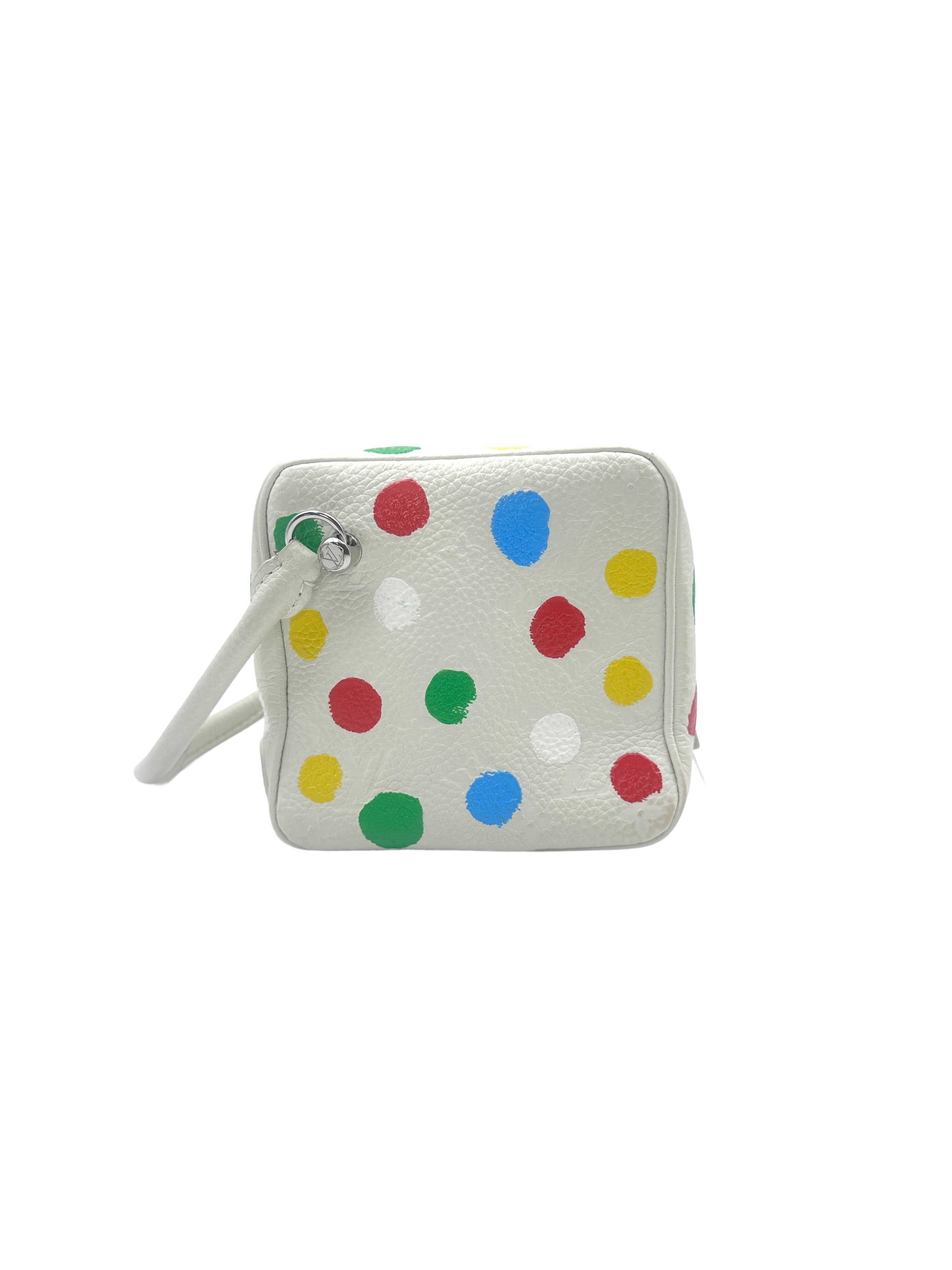Louis Vuitton x Yayoi Kusama White Monogram Empreinte Square Shoulder Bag  LV1831