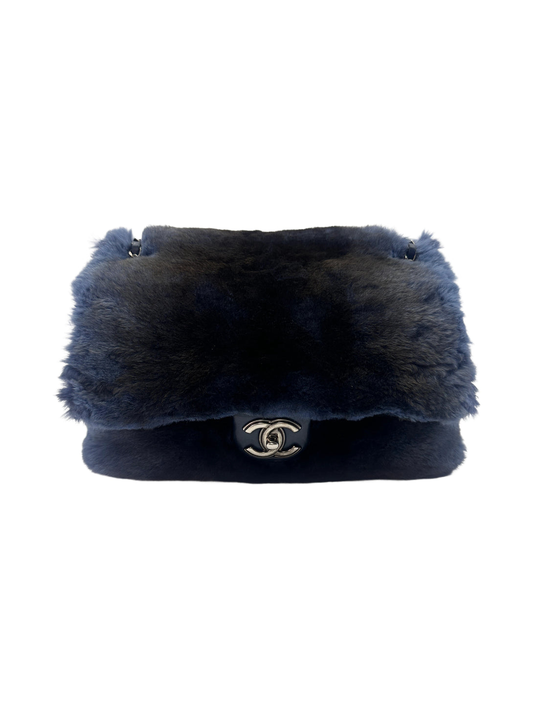 Chanel Classic Flap Blue Rabbit Fur Single Flap Bag(17***90) CC1337