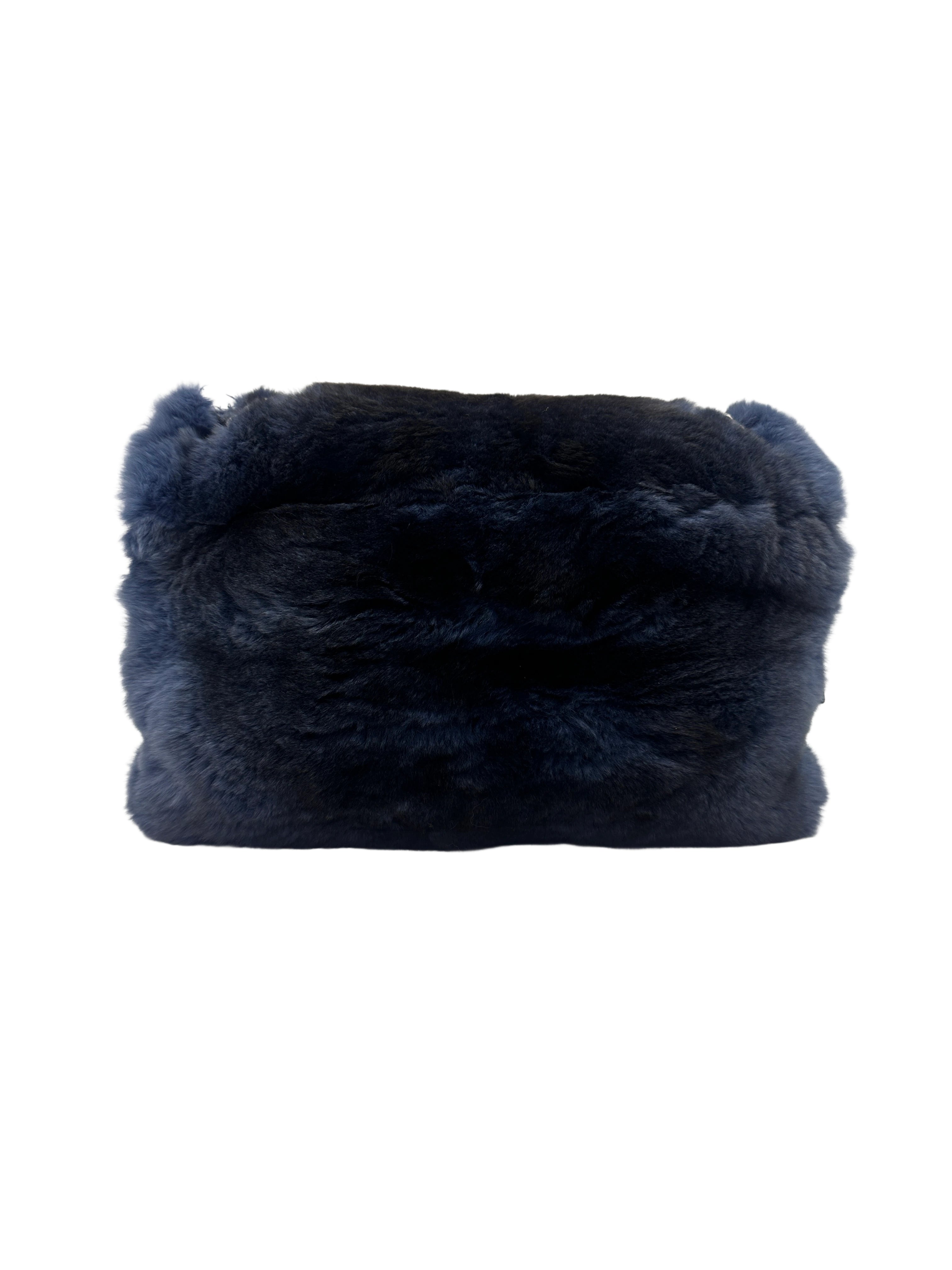 Chanel Classic Flap Blue Rabbit Fur Single Flap Bag(17***90) CC1337