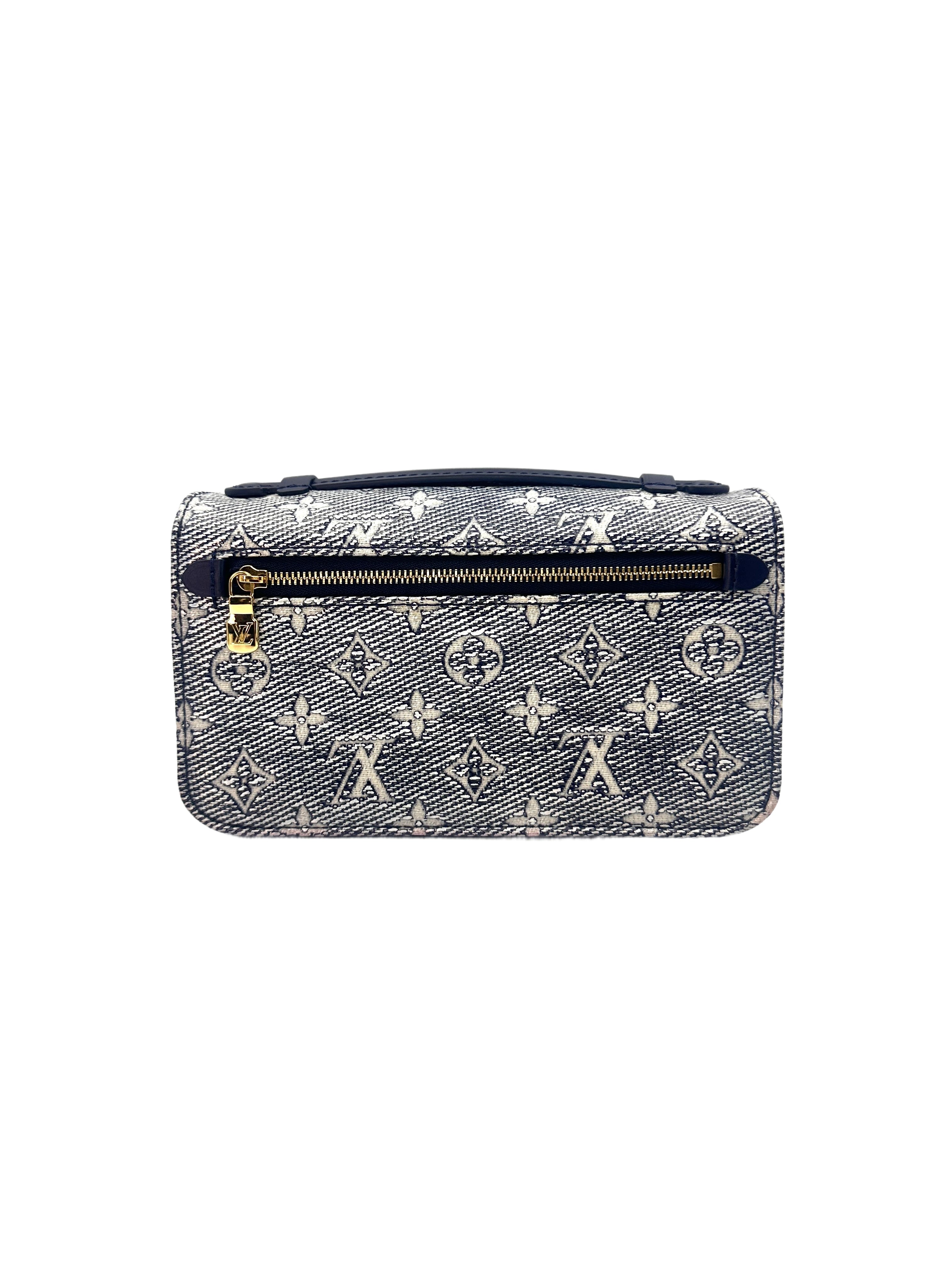 Louis Vuitton Eastwest Blue Monogram Pochette Bag LV1835