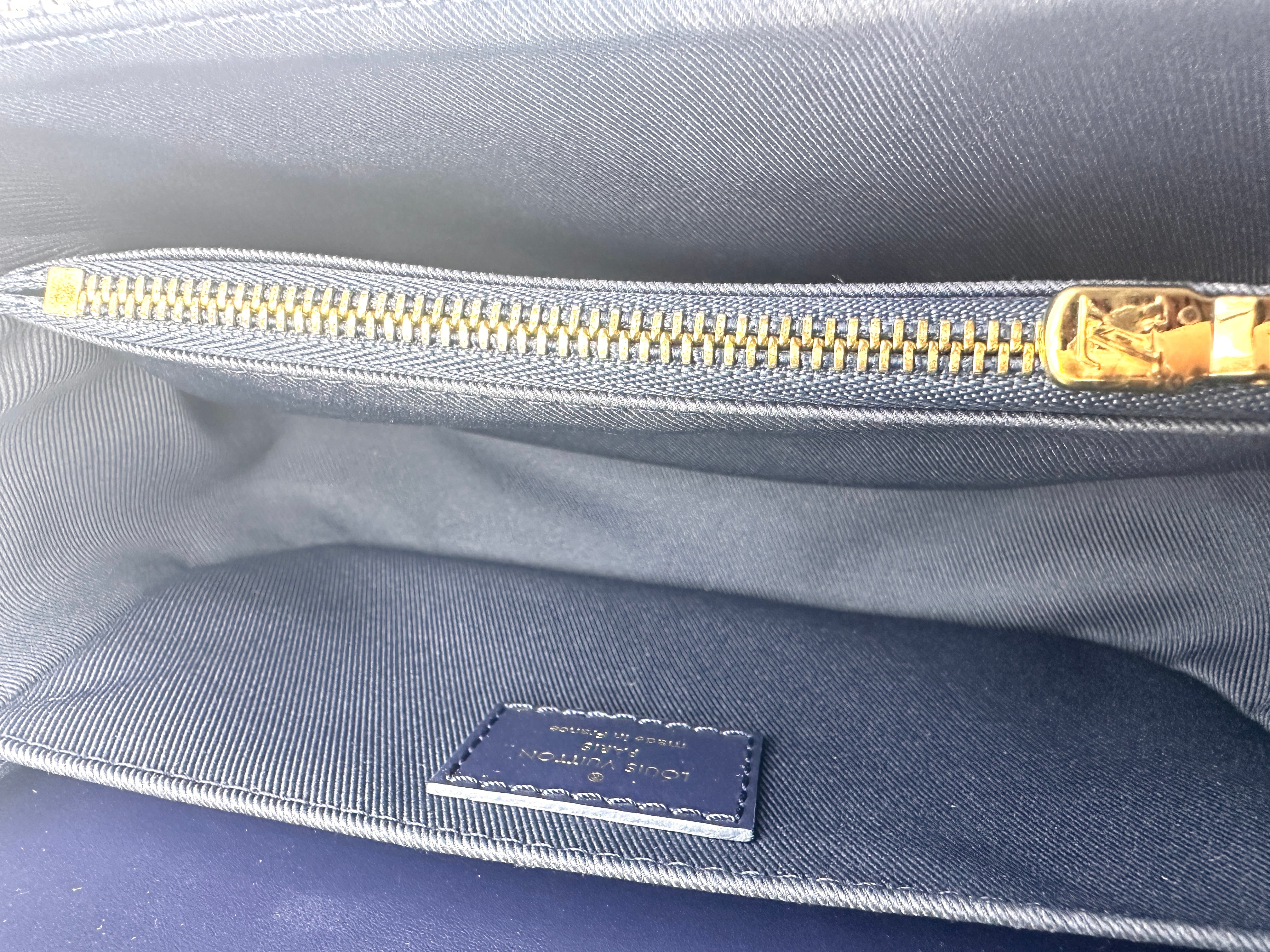 Louis Vuitton Eastwest Blue Monogram Pochette Bag LV1835