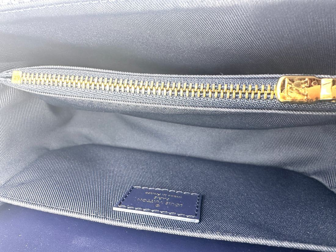 Louis Vuitton Eastwest Blue Monogram Pochette Bag LV1835