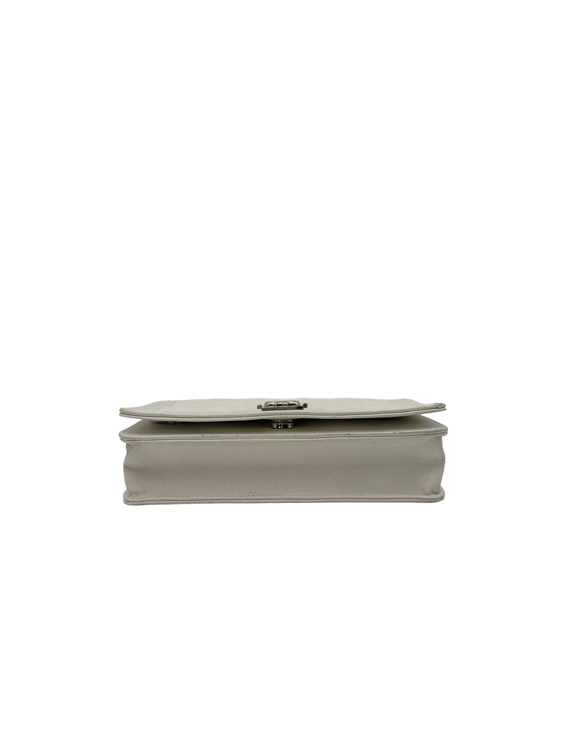 Chanel LeBoy White Quilted Leather Wallet On Chain Bag With Gold Buckle(28***18) CC1342
