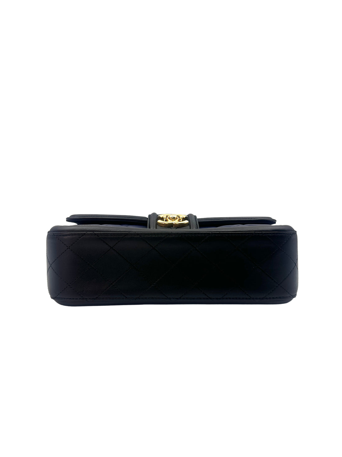 Chanel Classic Flap Elegant Navy Blue/Black Caviar Lambskin Chain Flap Bag With Gold Buckle(20***60) CC1343