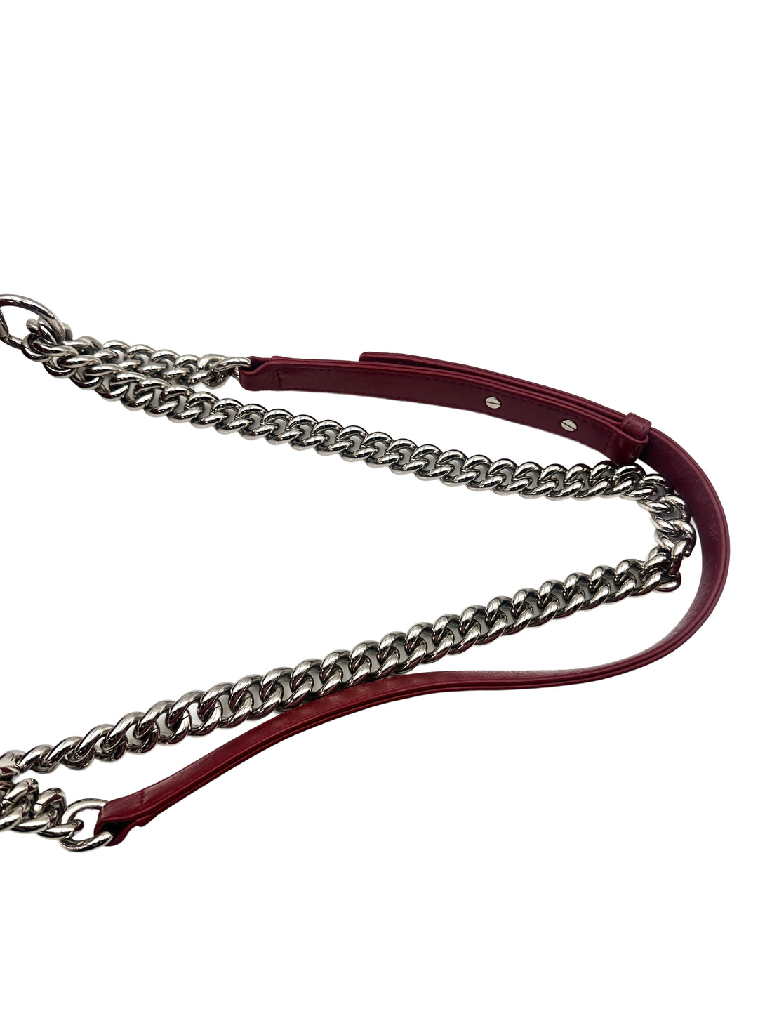 Chanel LeBoy Red Chevron Leather Small Size Flap Bag With Silver Buckle(24***82) CC1351