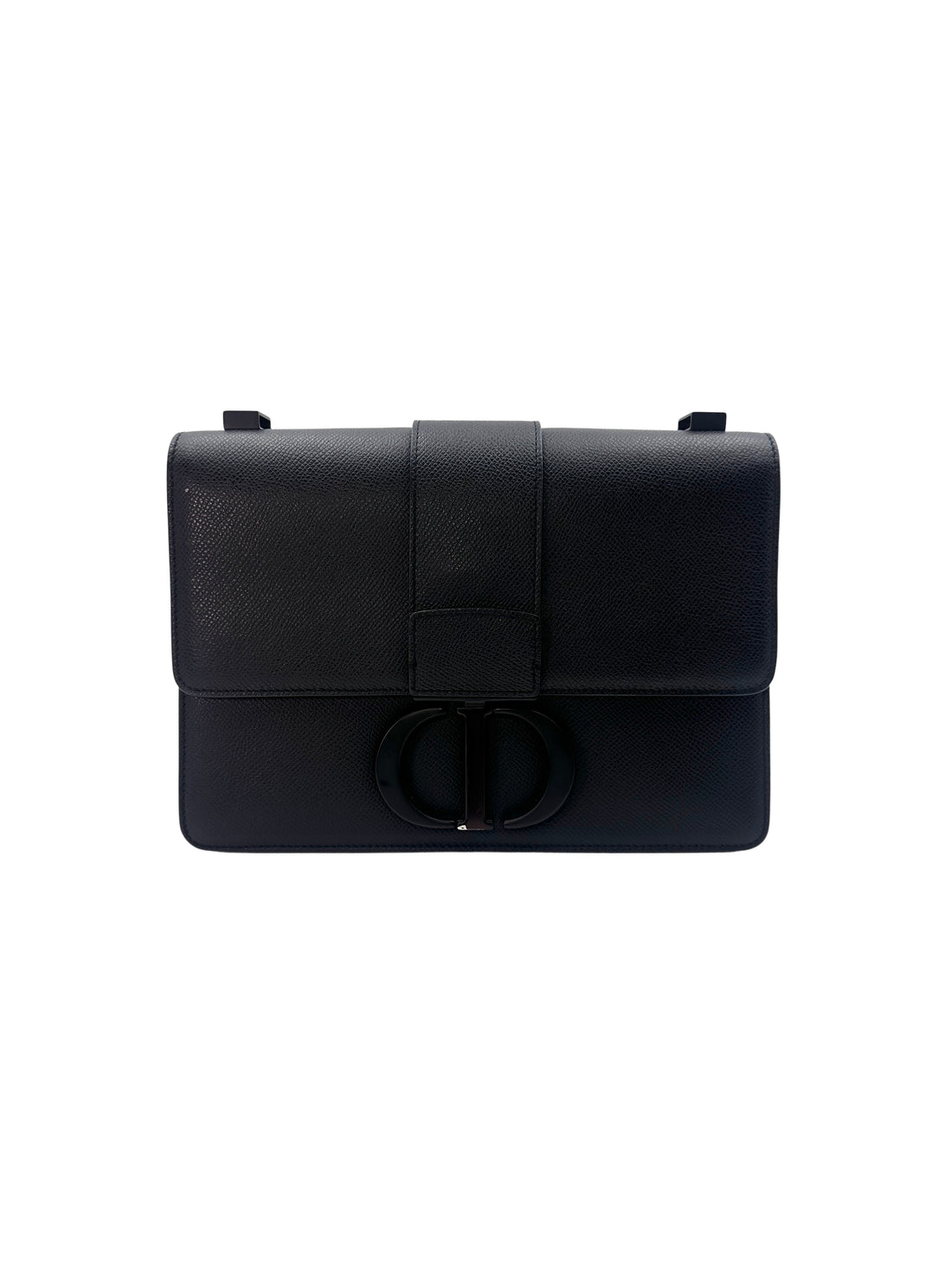Christian Dior 30 Montaigne Black Calfskin Flap Bag DR463