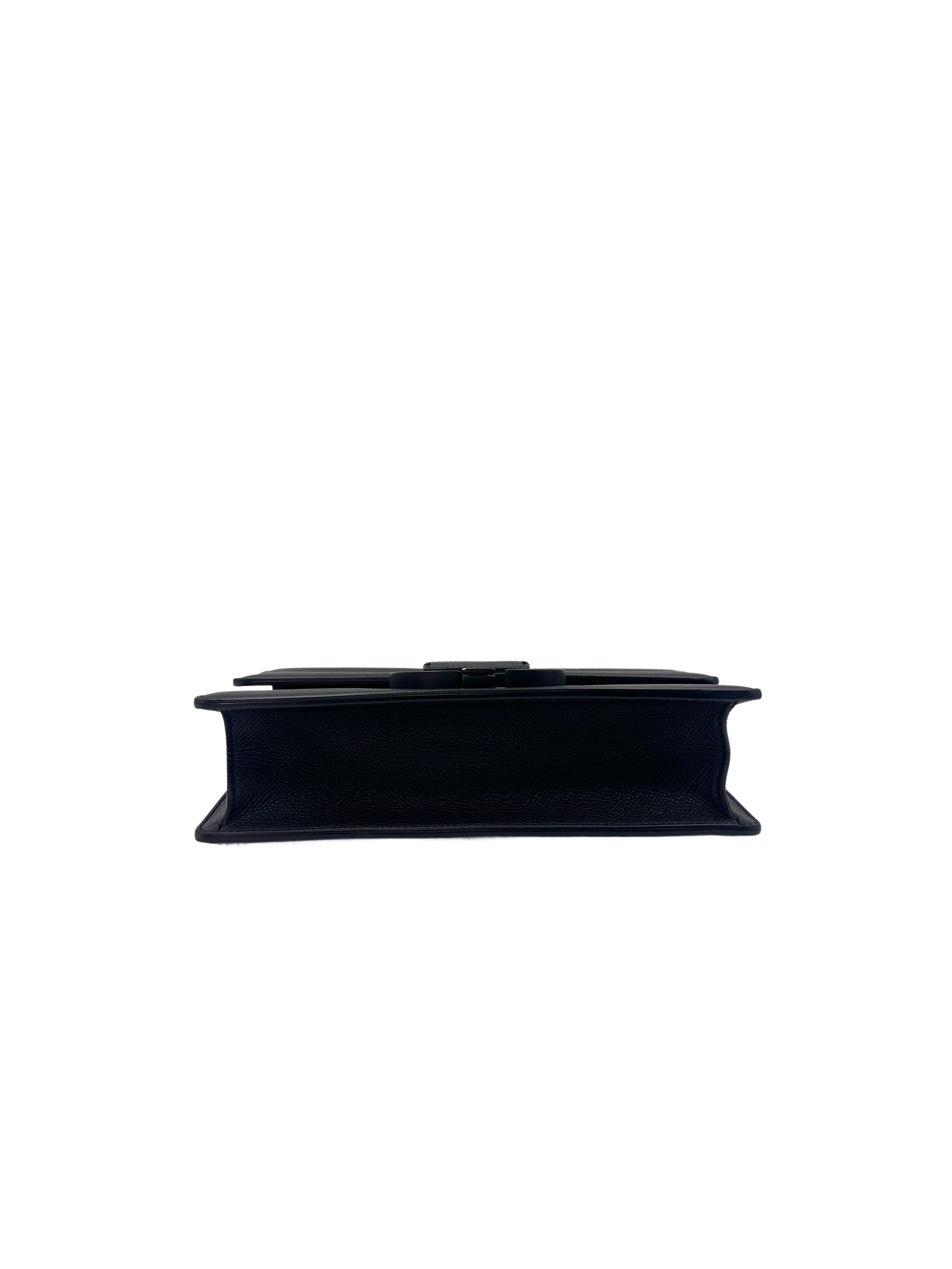 Christian Dior 30 Montaigne Black Calfskin Flap Bag DR463