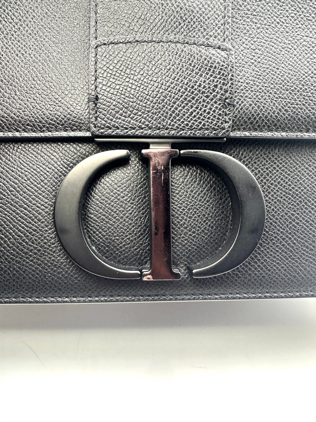 Christian Dior 30 Montaigne Black Calfskin Flap Bag DR463