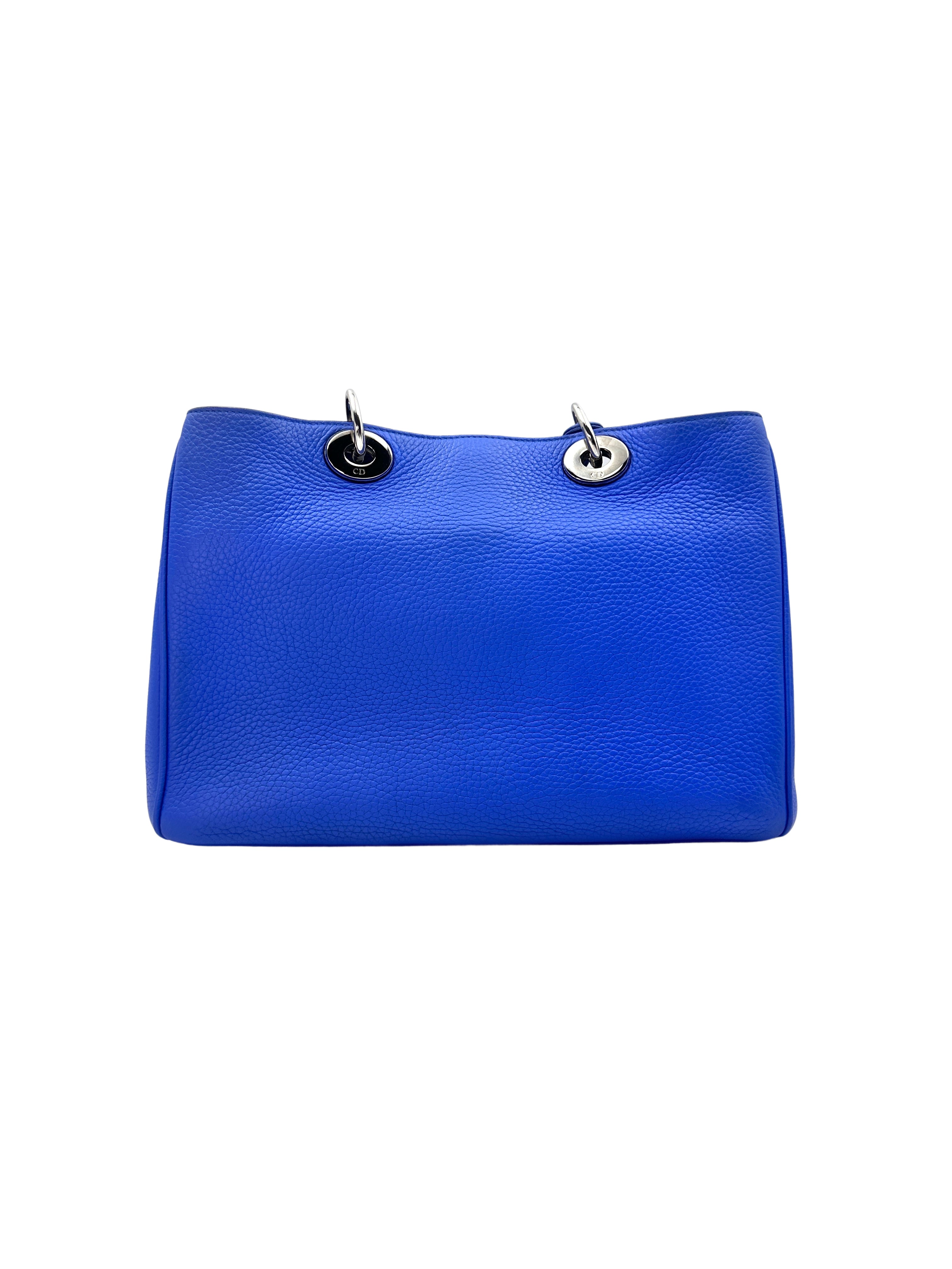 Christian Dior Diorissimo Blue Calfskin Handle Bag With Pouch DR464