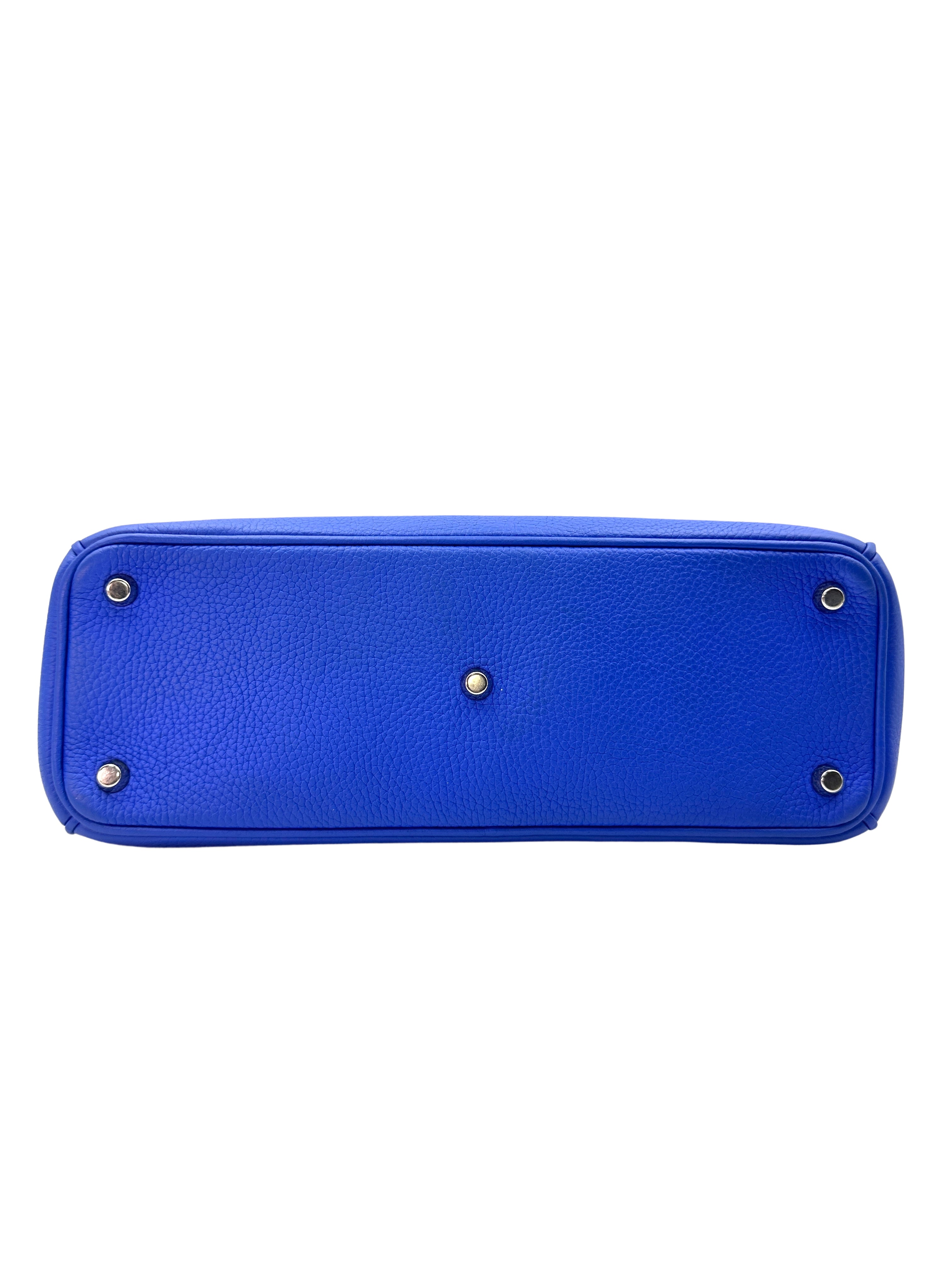 Christian Dior Diorissimo Blue Calfskin Handle Bag With Pouch DR464