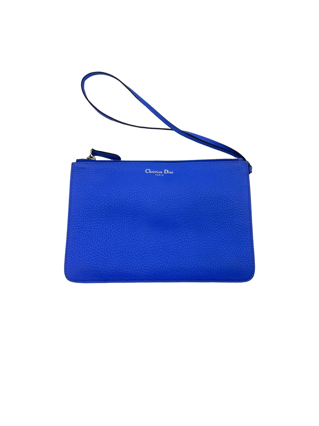 Christian Dior Diorissimo Blue Calfskin Handle Bag With Pouch DR464