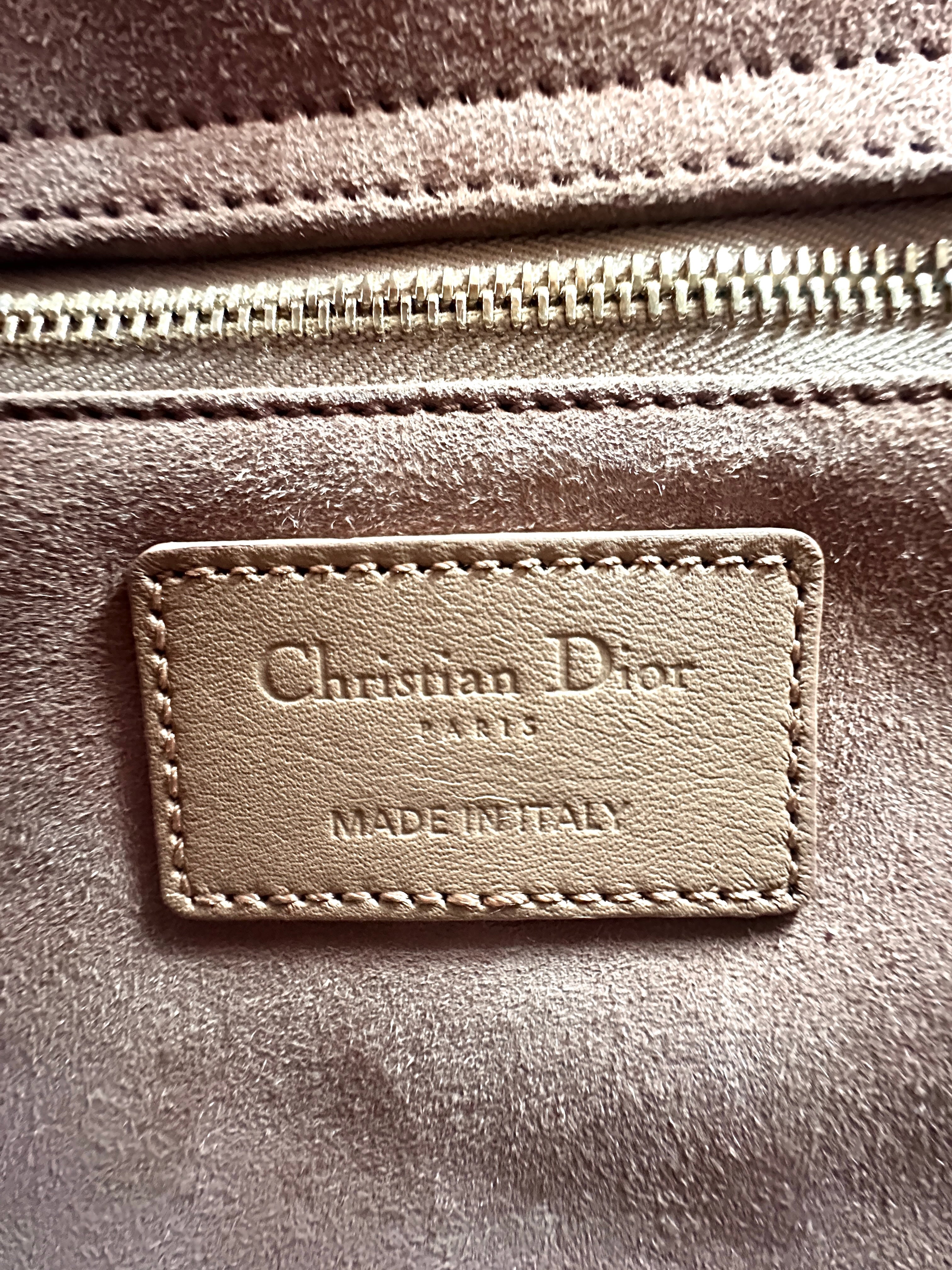 Christian Dior Lady Dior Pink Ultramatte Cannage Leather Handle Bag With Pink Charms DR466