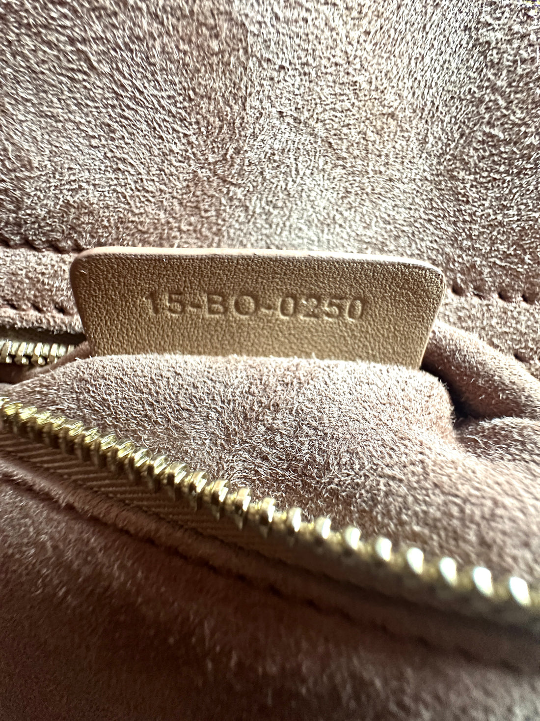 Christian Dior Lady Dior Pink Ultramatte Cannage Leather Handle Bag With Pink Charms DR466