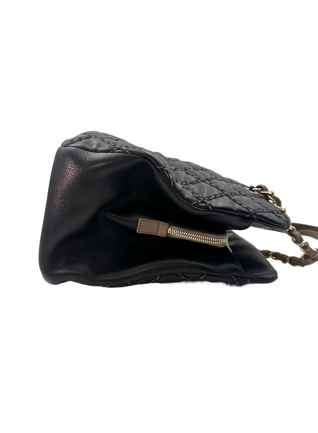 Chanel Black Quilted Leather Chic Stitch Tote Chain Shoulder Bag(19***70) CC1363