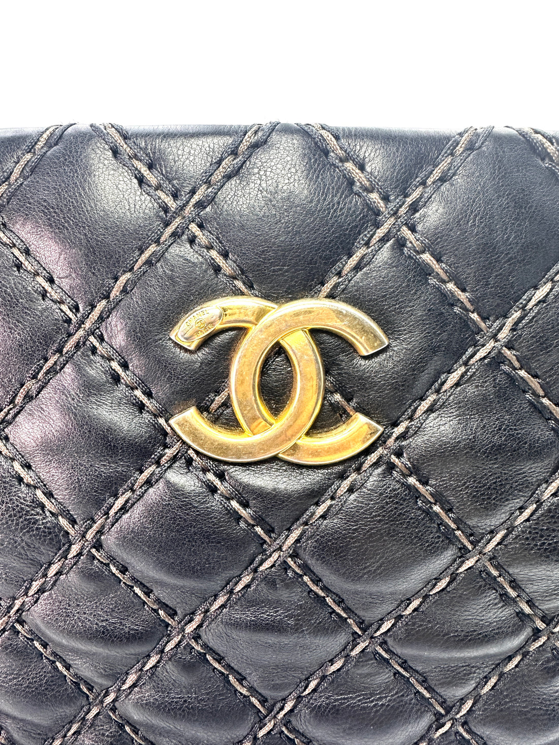 Chanel Black Quilted Leather Chic Stitch Tote Chain Shoulder Bag(19***70) CC1363