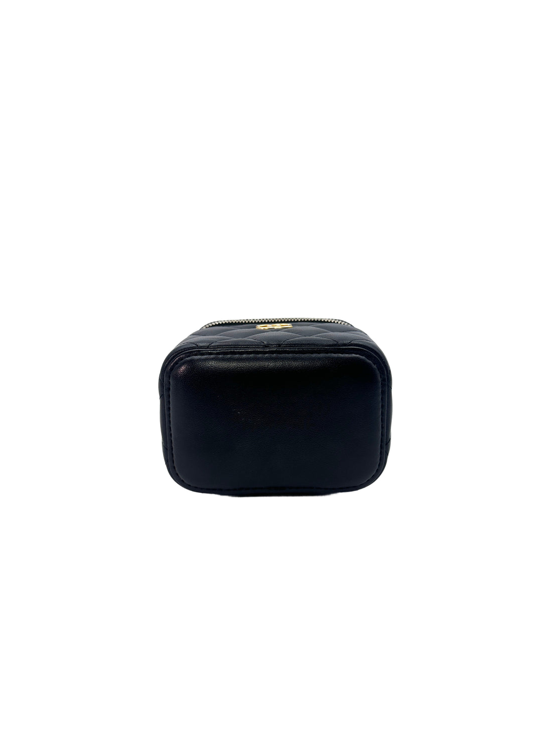 Chanel Black Quilted Leather Mini Top Handle Vanity Case With Gold Hardware(31***36) CC1355
