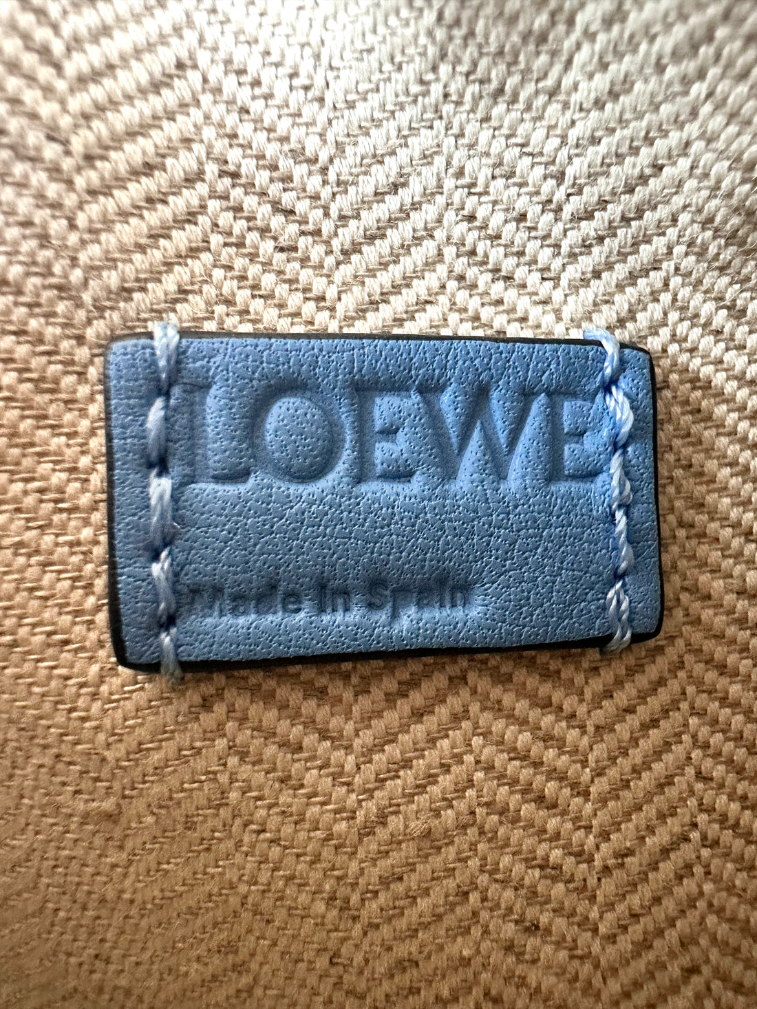 Loewe Puzzle Brown/Blue Leather Mini Shoulder Bag LW70
