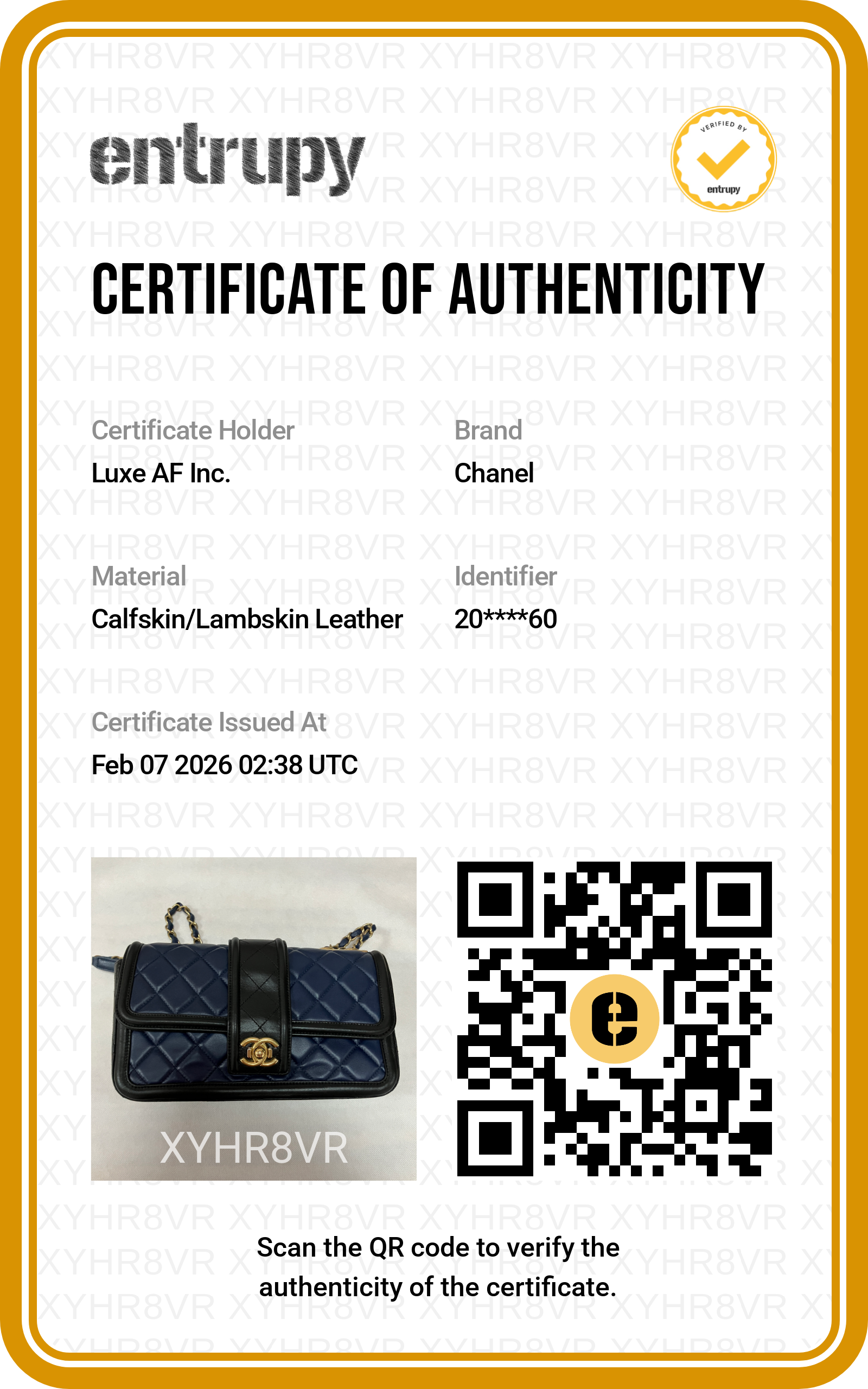 Chanel Classic Flap Elegant Navy Blue/Black Caviar Lambskin Chain Flap Bag With Gold Buckle(20***60) CC1343