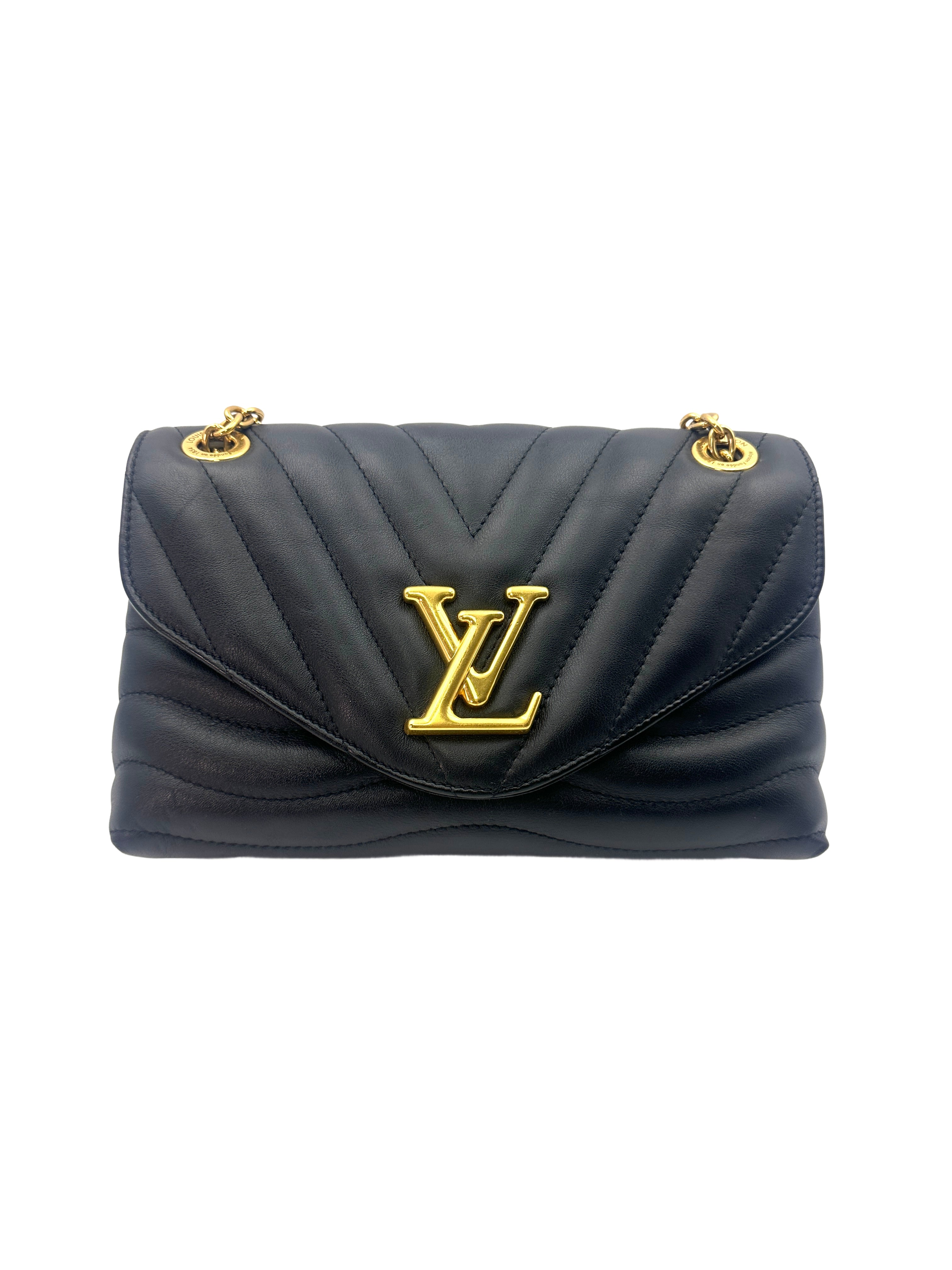 Louis Vuitton New Wave Black Quilted Leather Shoulder Bag With Gold Hardware LV1842
