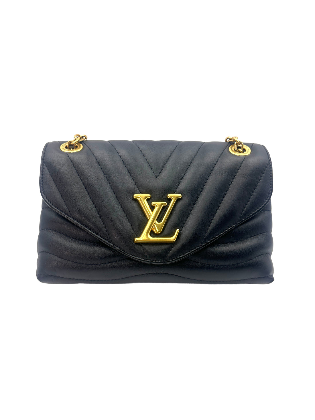 Louis Vuitton New Wave Black Quilted Leather Shoulder Bag With Gold Hardware LV1842