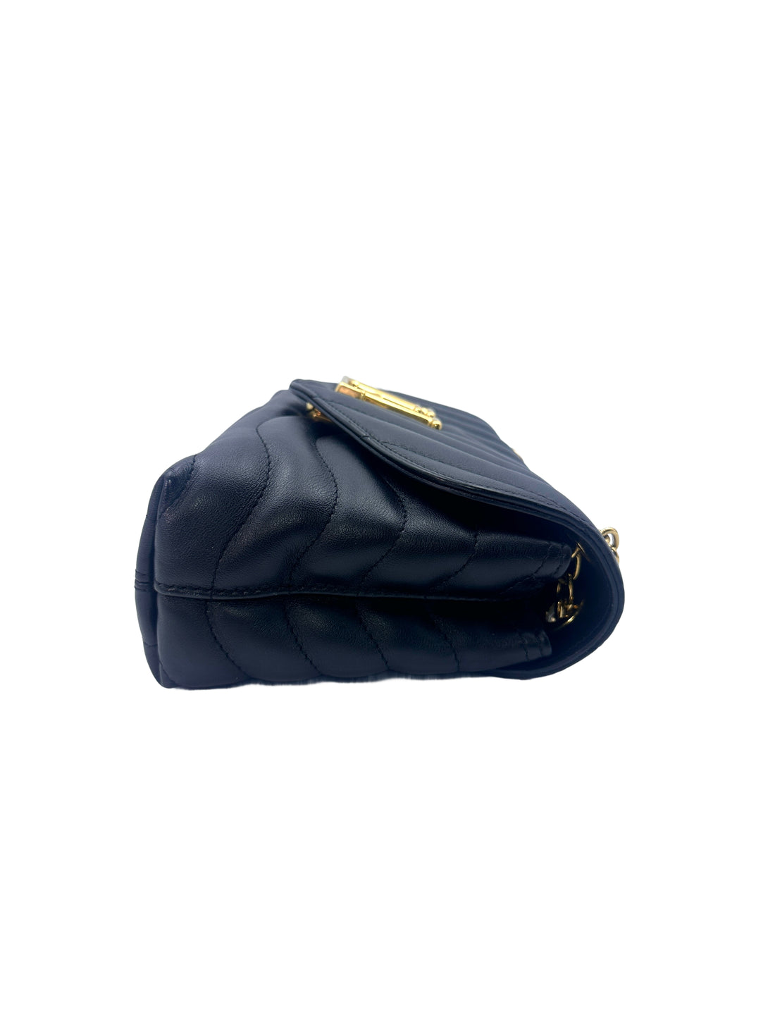 Louis Vuitton New Wave Black Quilted Leather Shoulder Bag With Gold Hardware LV1842