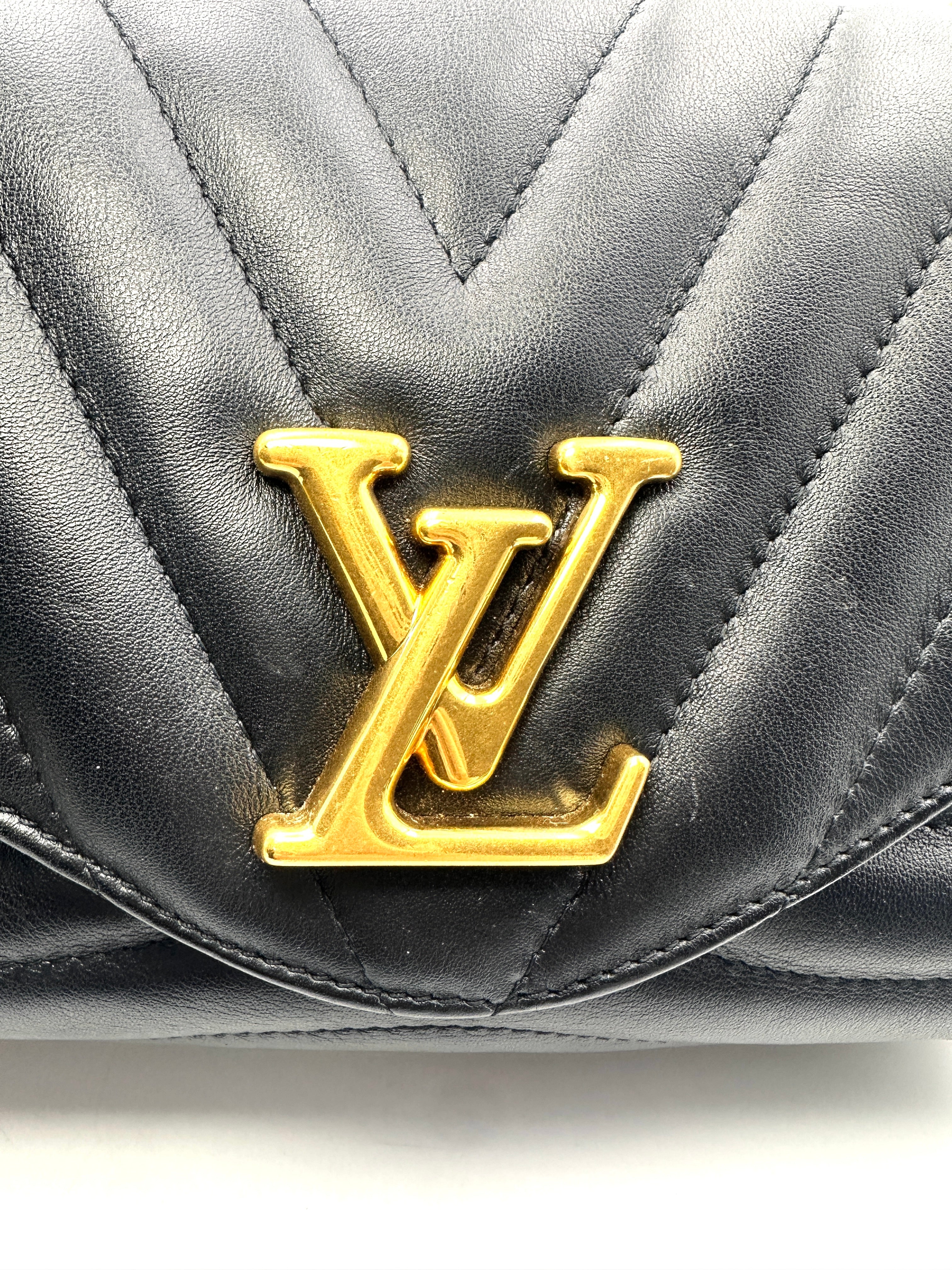 Louis Vuitton New Wave Black Quilted Leather Shoulder Bag With Gold Hardware LV1842