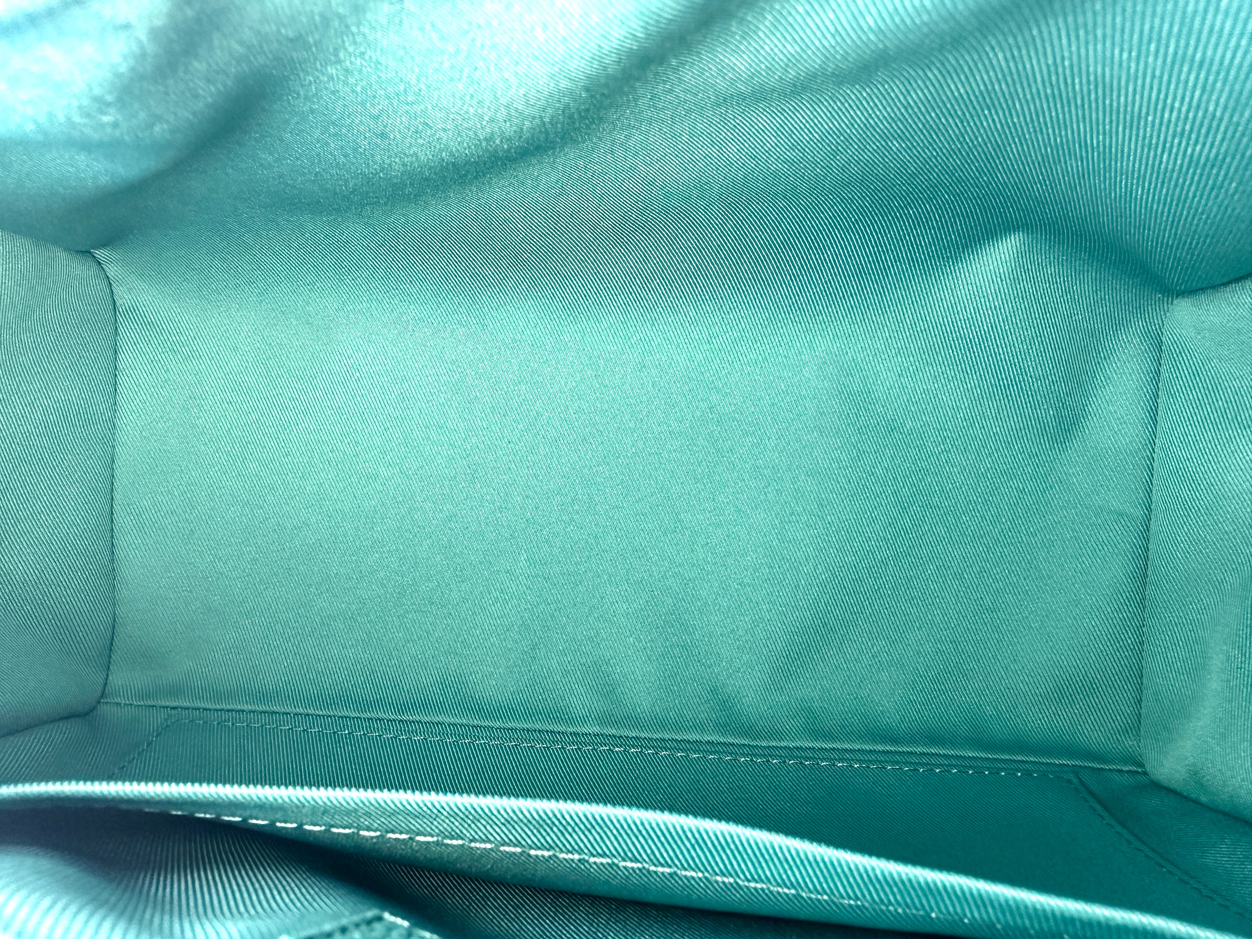Louis Vuitton City Keepall Turquoise/White Damier Ebene Calfskin Shoulder Bag LV1845