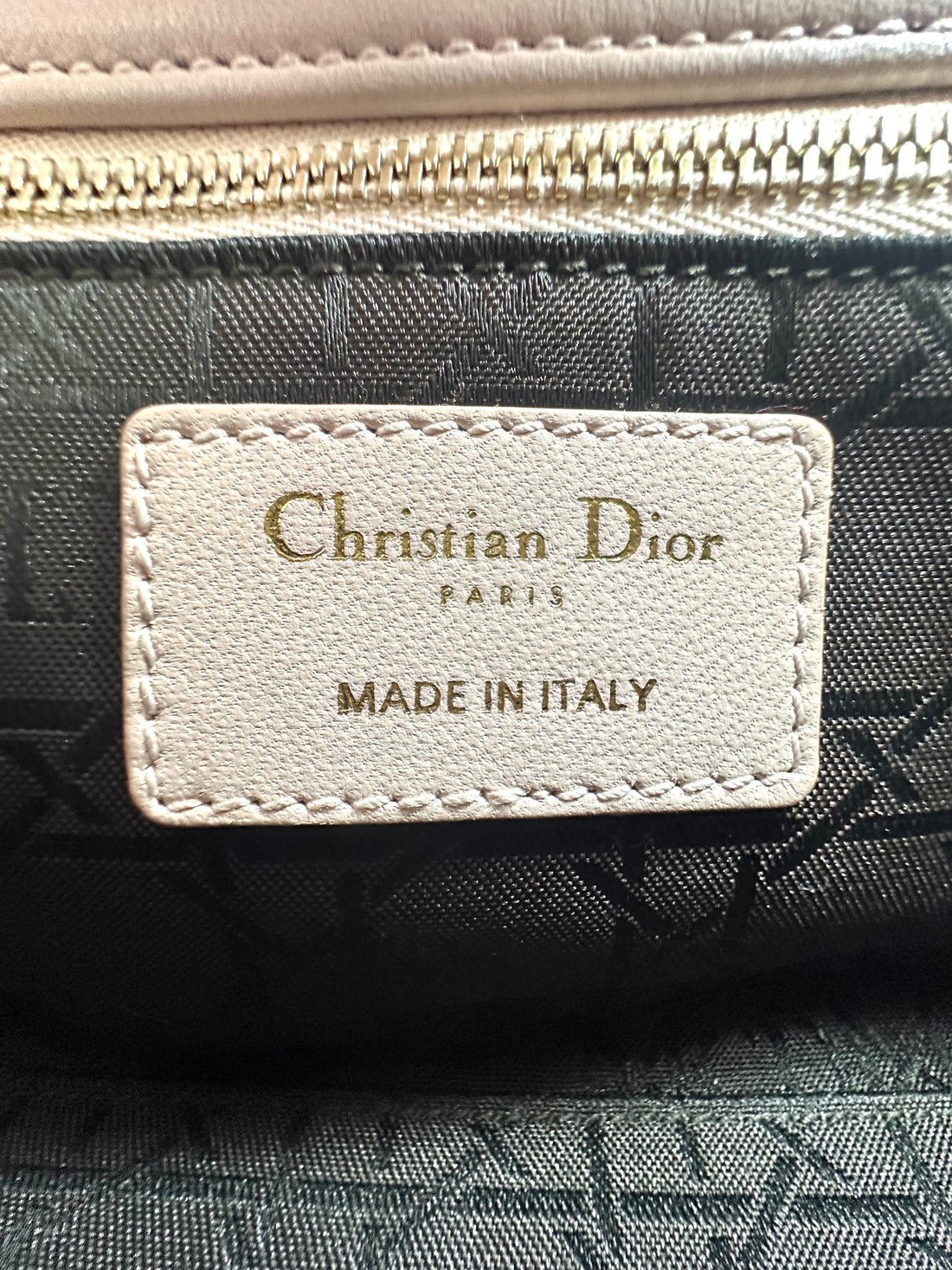 Christian Dior Lady Dior Pink Cannage Leather Handle Bag With Gold Charms DR467