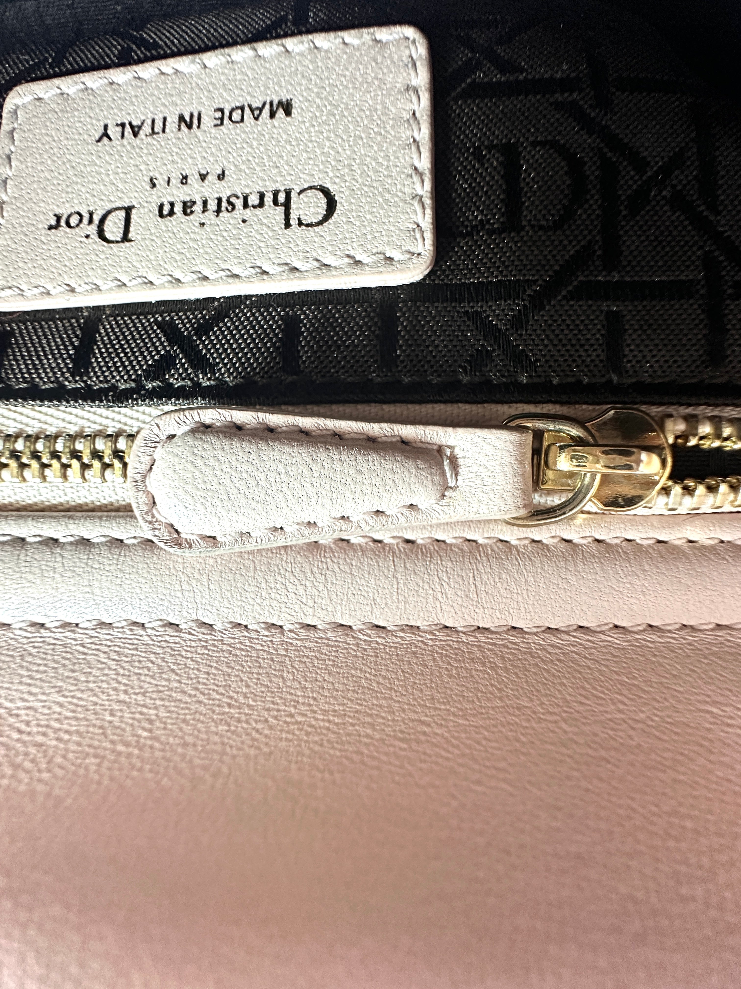 Christian Dior Lady Dior Pink Cannage Leather Handle Bag With Gold Charms DR467